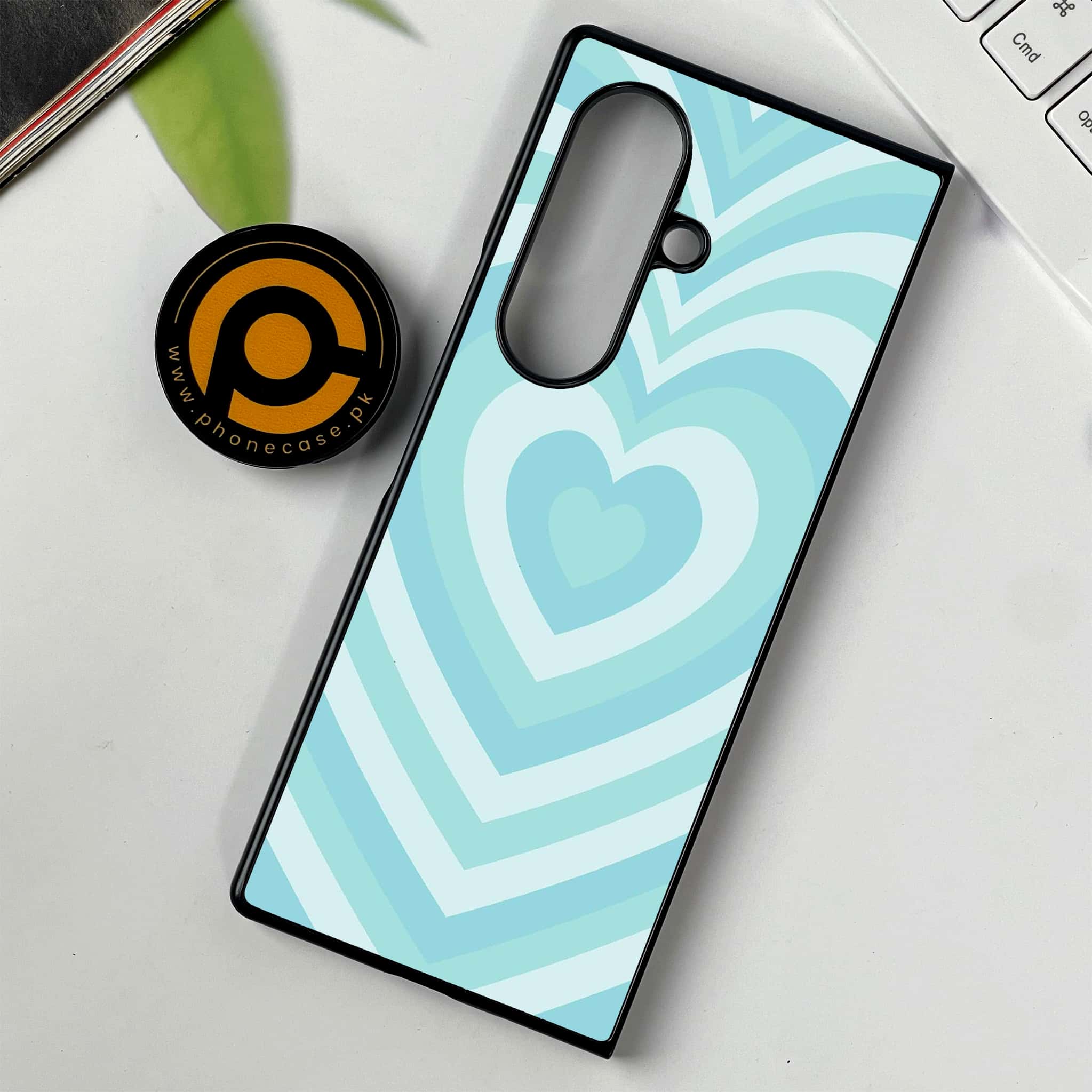 Samsung Galaxy Z Fold 7 - Heart Beat Series - Premium Metal Printed soft Bumper shock Proof Case