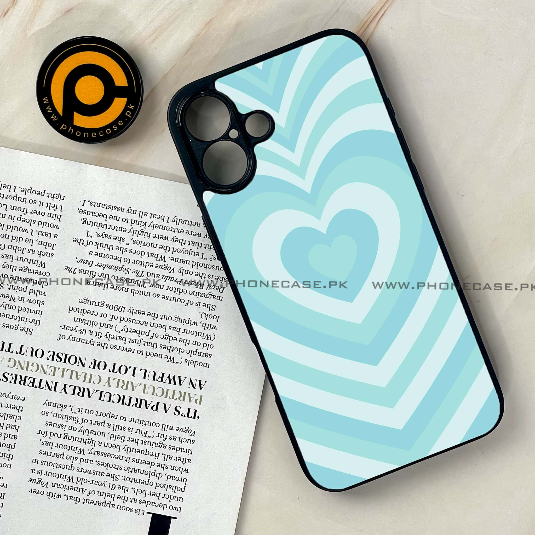 iPhone 16 Plus - Heart Beat Series - Premium Printed Glass soft Bumper shock Proof Case