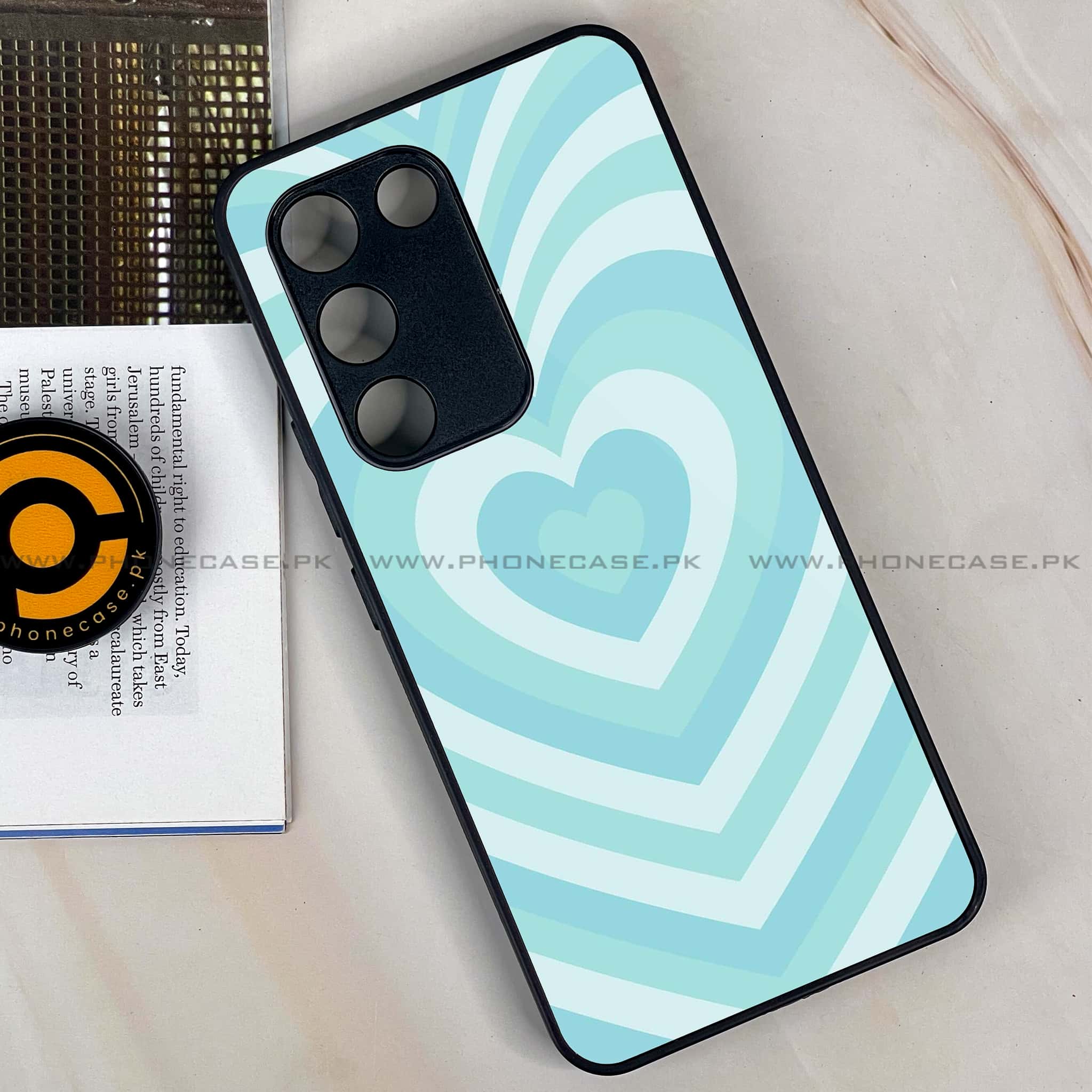 Vivo Y200e - Heart Beat Series - Premium Metal Printed soft Bumper shock Proof Case