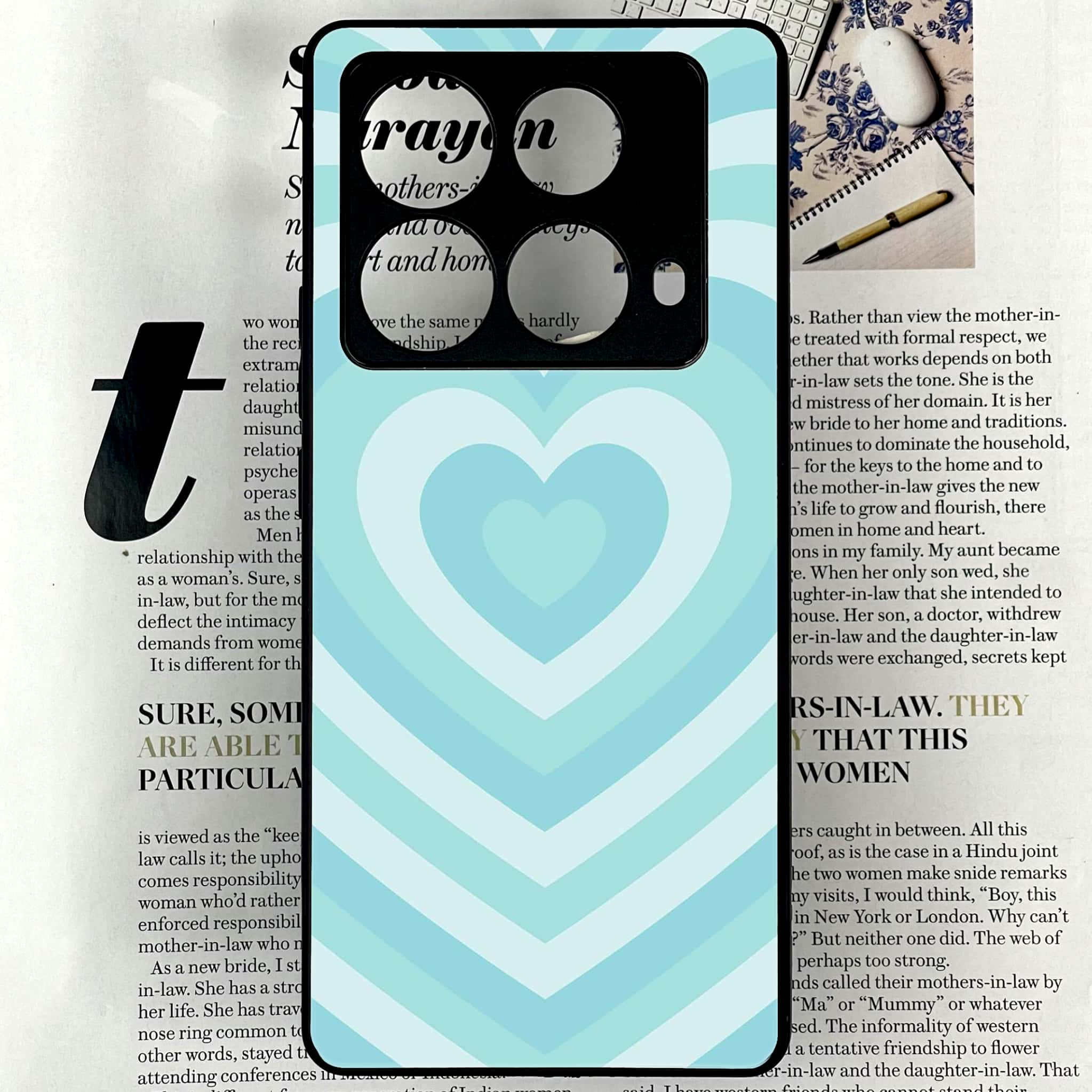 Infinix Note 40 4G - Heart Beat Series - Premium Printed Glass soft Bumper shock Proof Case