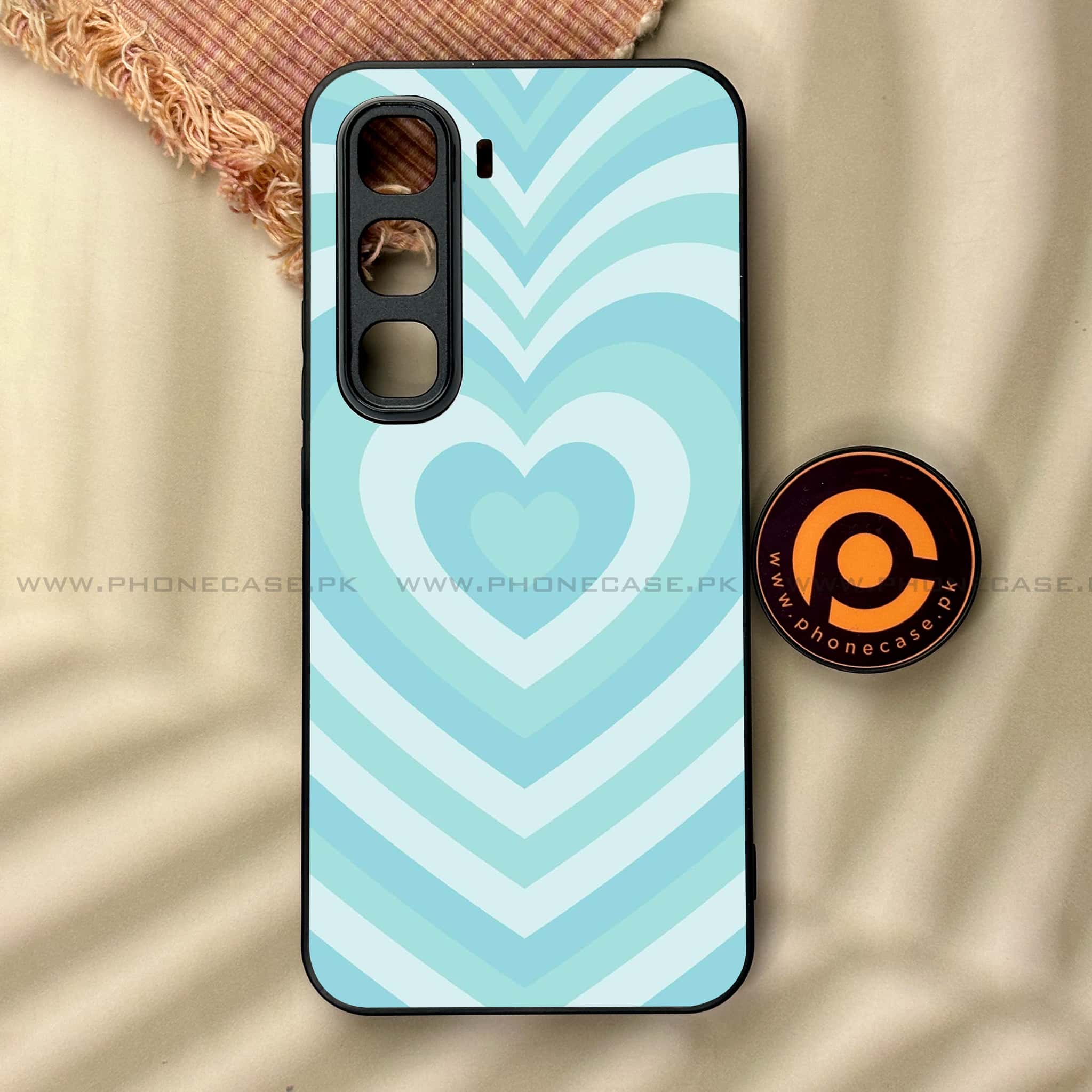 Infinix Hot 60 Pro - Heart Beat Series - Premium Metal Printed soft Bumper shock Proof Case