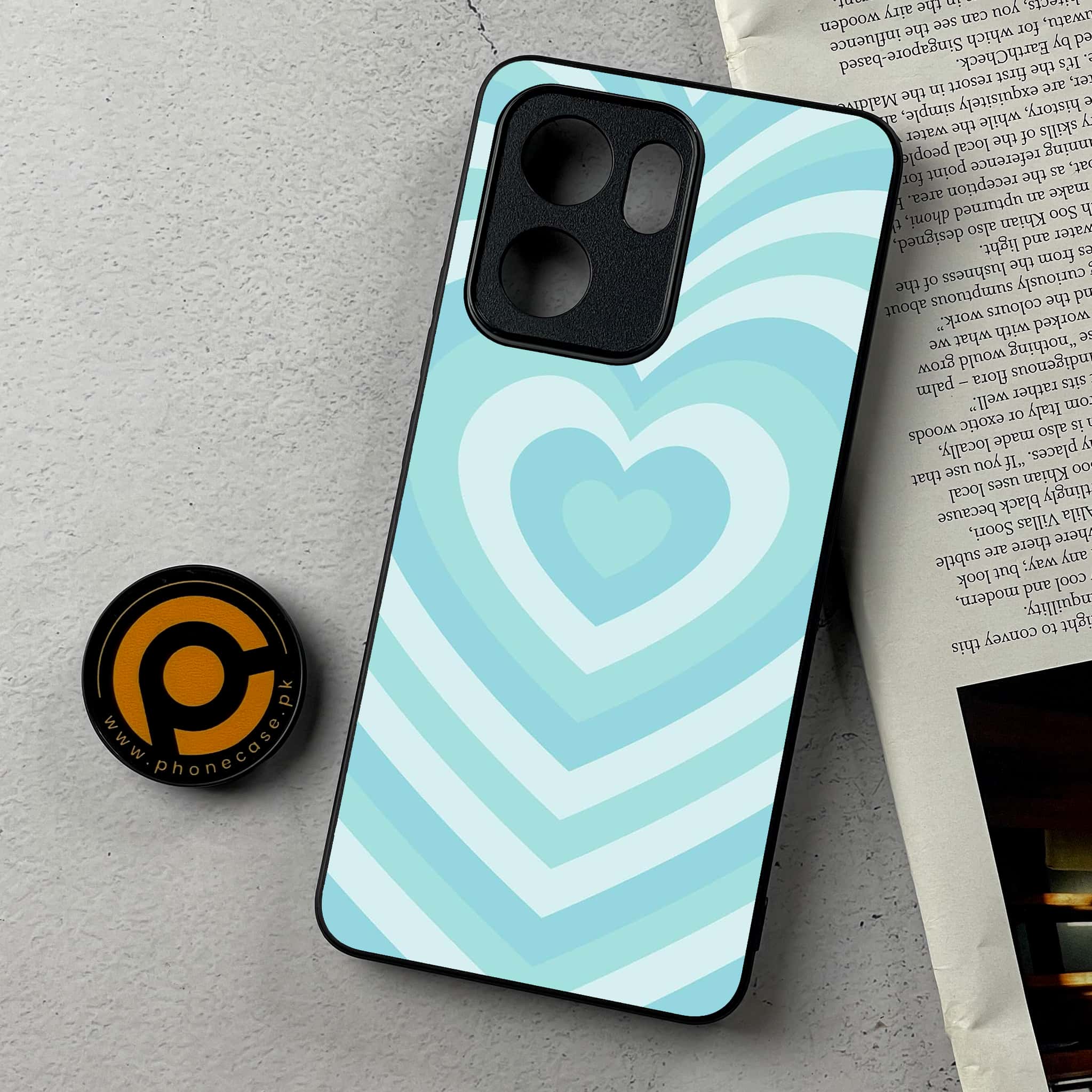 Oppo Reno 13F - Heart Beat Series - Premium Metal Printed Soft Bumper Shockproof Case