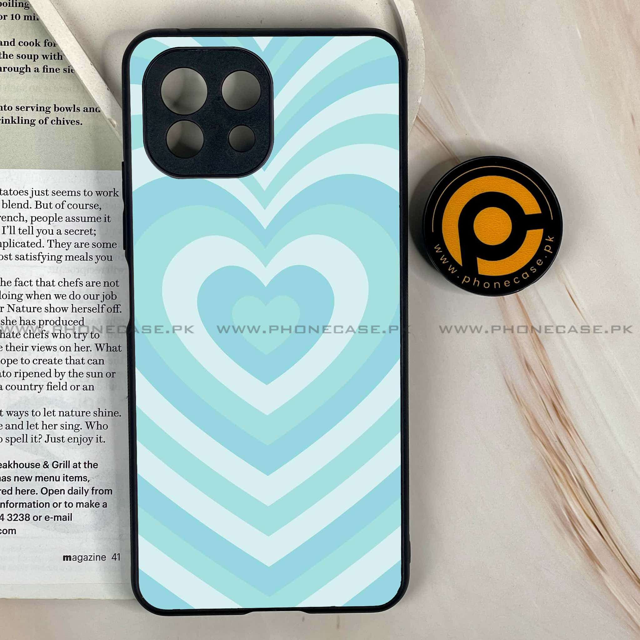 Mi 11 Lite -Heart Beat Series - Premium Printed Glass soft Bumper shock Proof Case