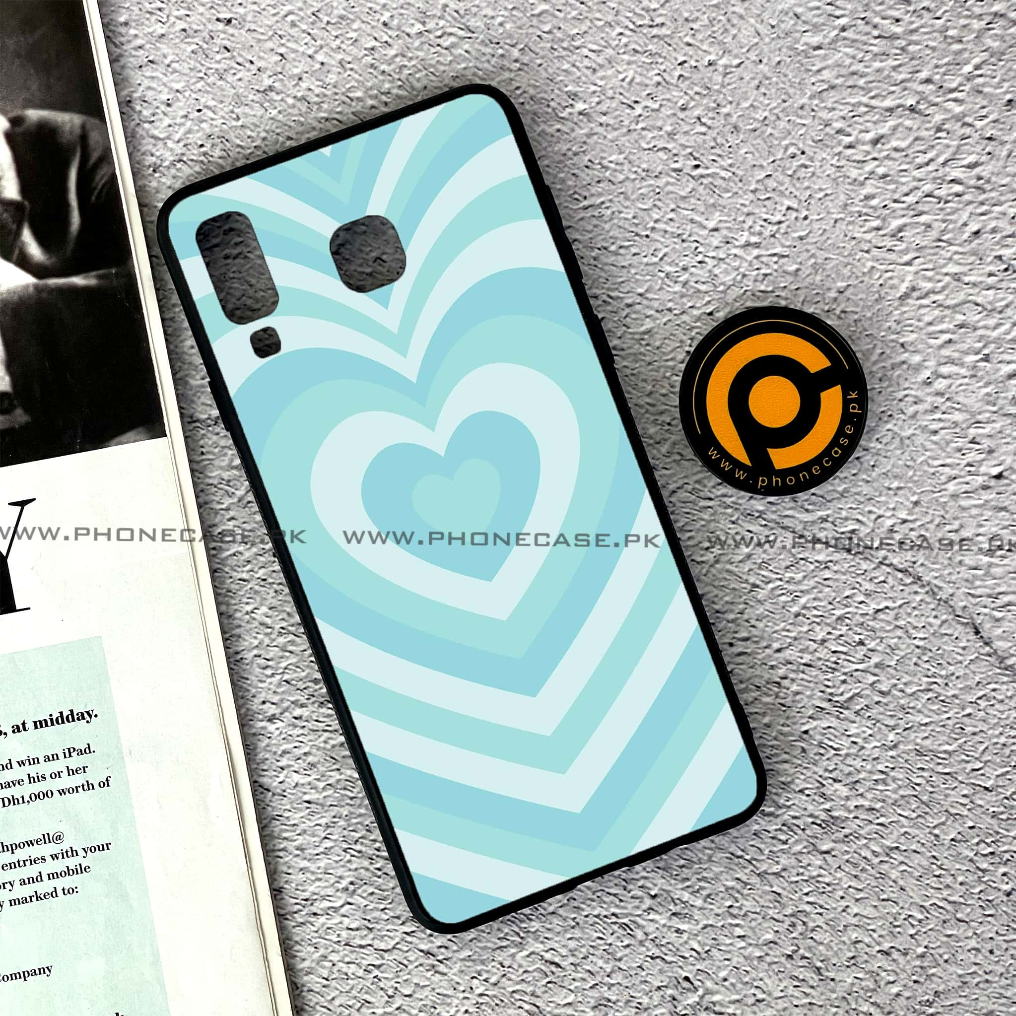 Samsung Galaxy A8 Star(A9 Star) - Heart Beat Series - Premium Printed Glass soft Bumper shock Proof Case