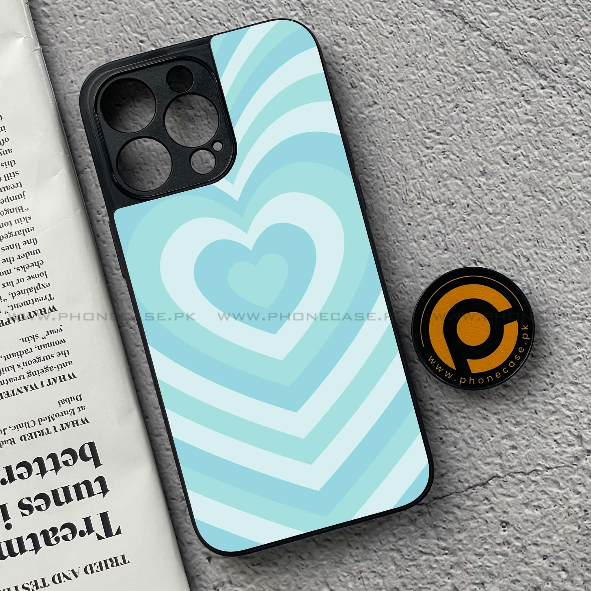 iPhone 15 Pro - Heart Beat Series - Premium Metal Printed soft Bumper shock Proof Case