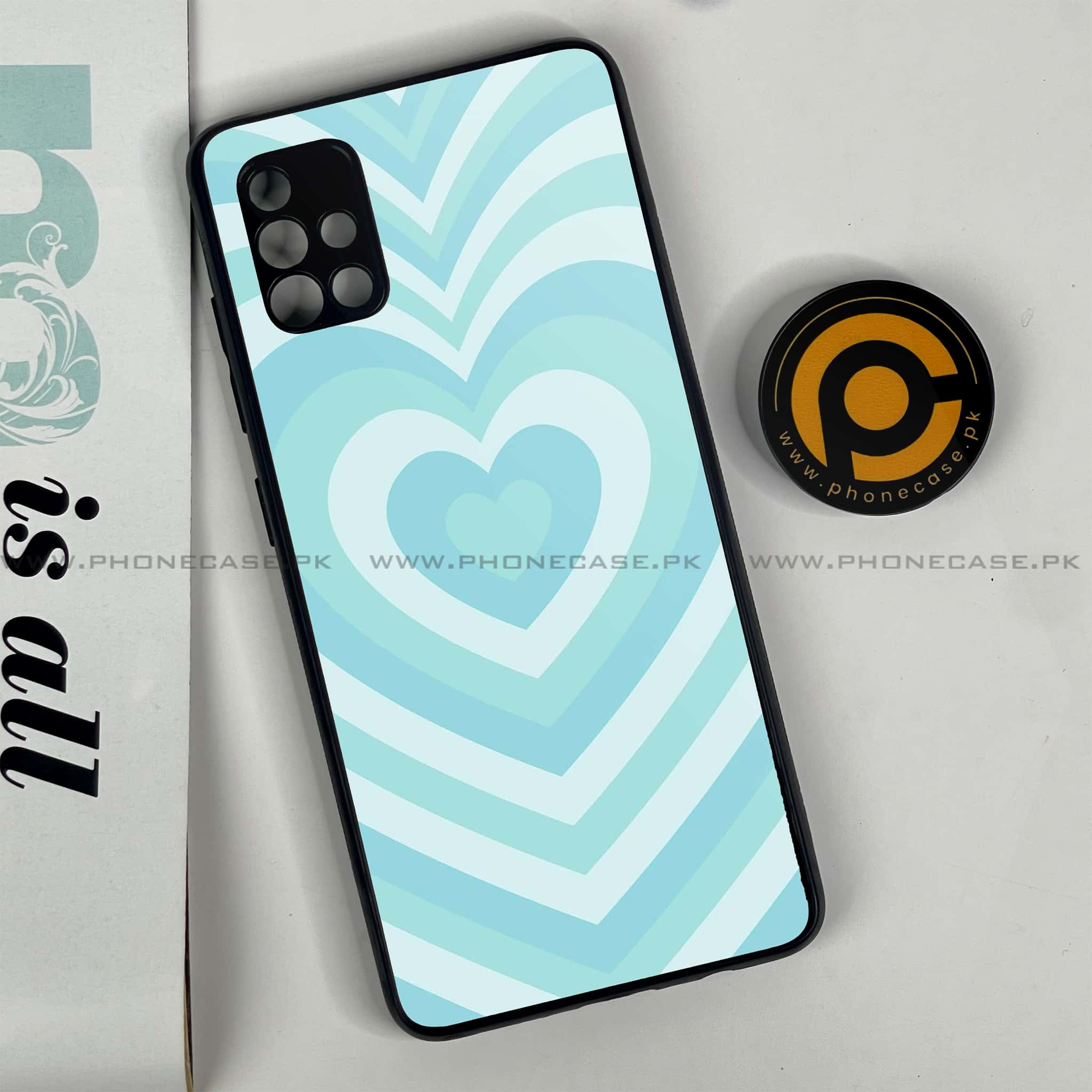 Samsung Galaxy A51 Heart Beat Series Premium Printed Glass soft Bumper shock Proof Case