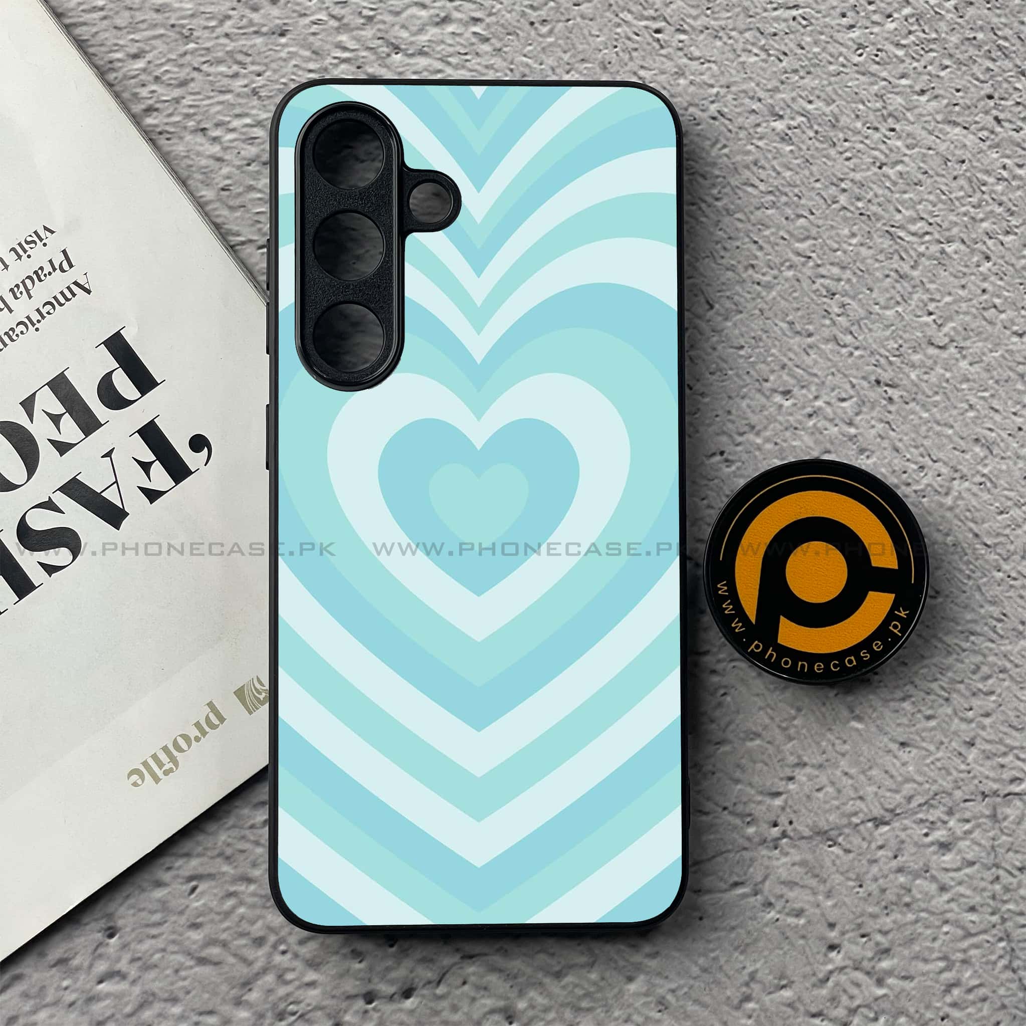 Samsung Galaxy S25 FE - Heart Beat Series - Premium Metal Printed soft Bumper shock Proof Case