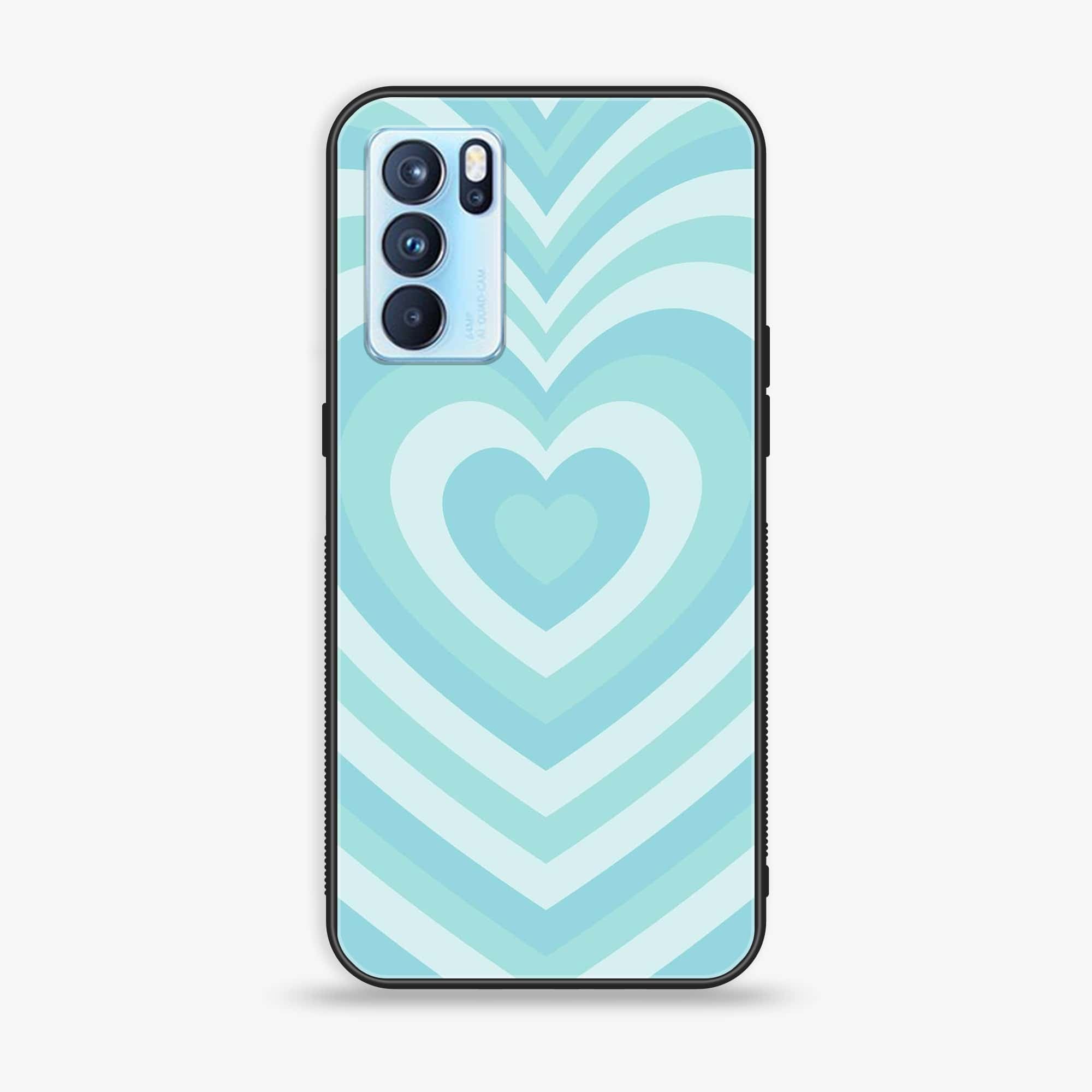 Oppo Reno 6 Pro Heart Beat Series Premium Printed Glass soft Bumper shock Proof Case