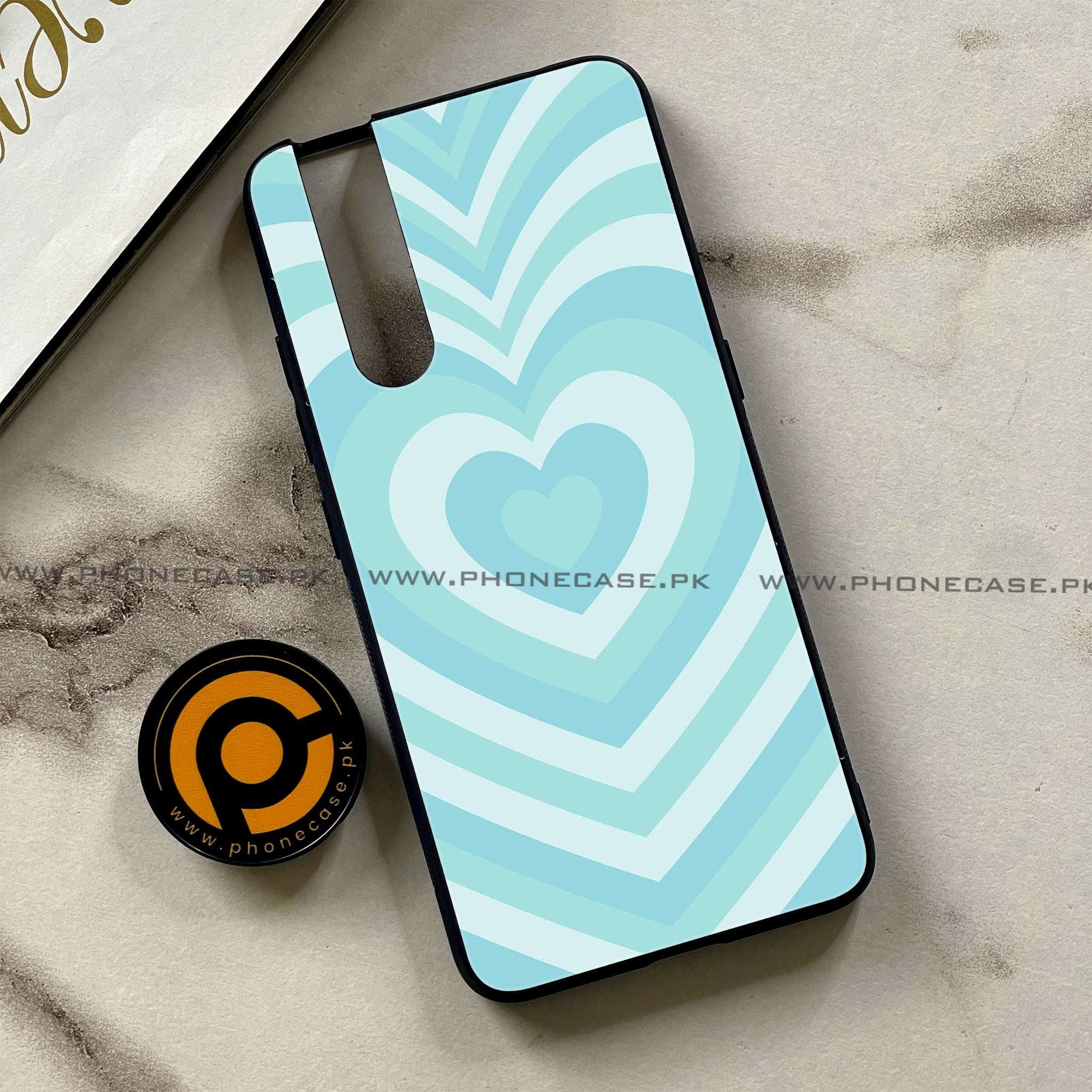 Vivo V15 Pro - Heart Beat Series - Premium Printed Glass soft Bumper shock Proof Case