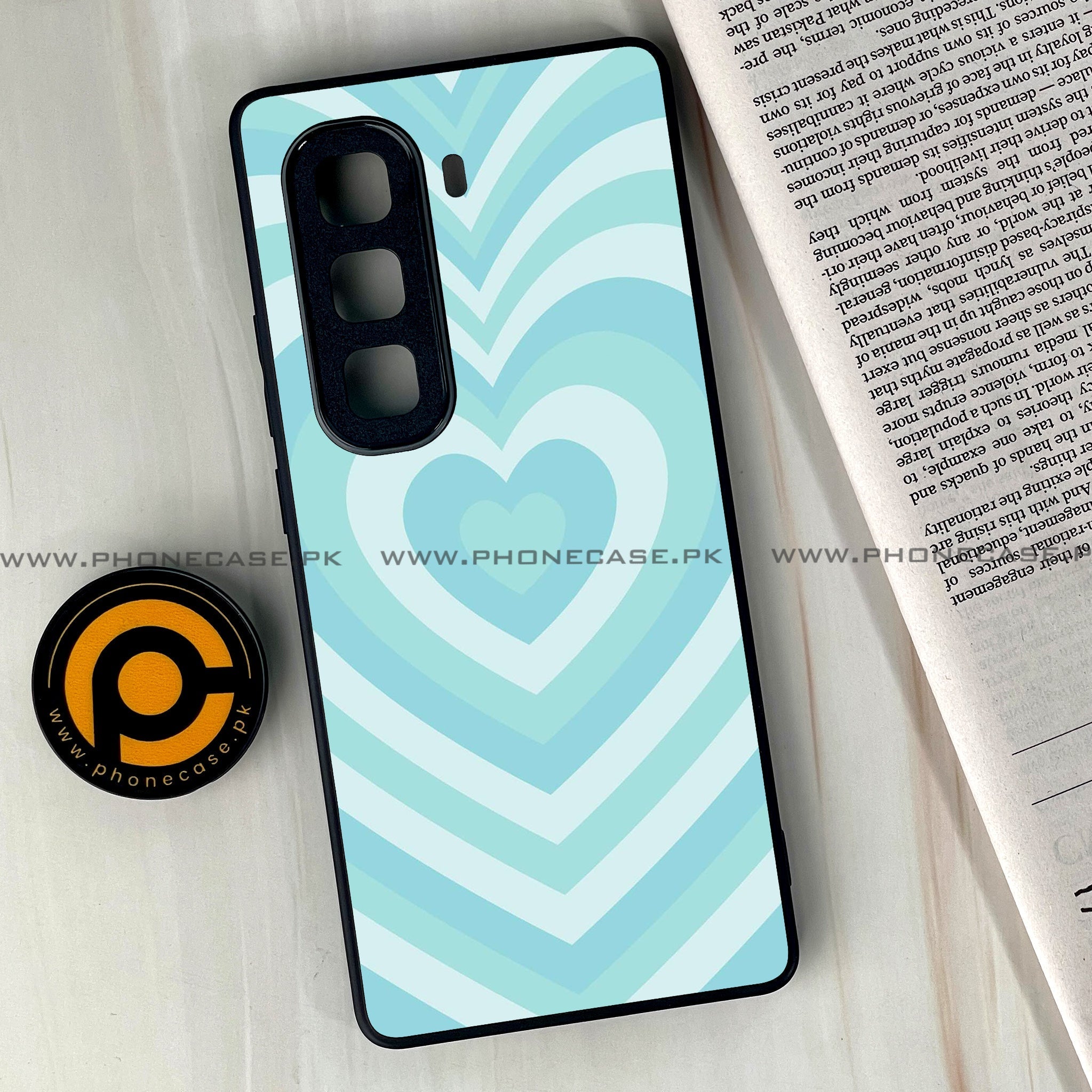 Infinix Hot 60  - Heart Beat Series - Premium Metal Printed soft Bumper shock Proof Case