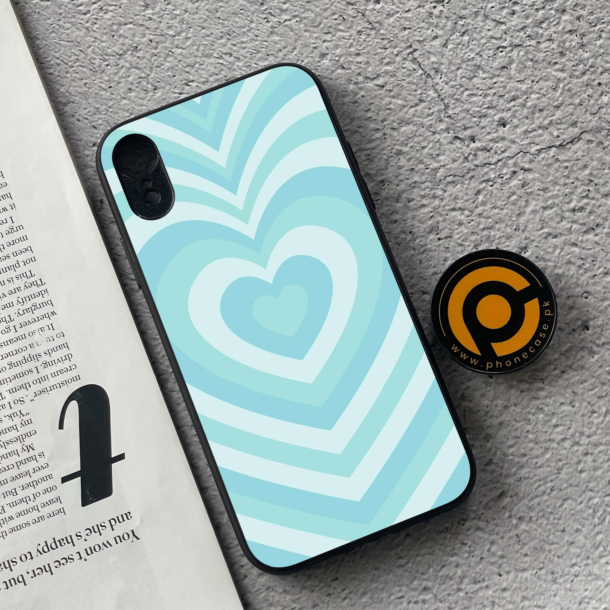 iPhone XR -Heart Beat Series - Premium Printed Glass soft Bumper shock Proof Case