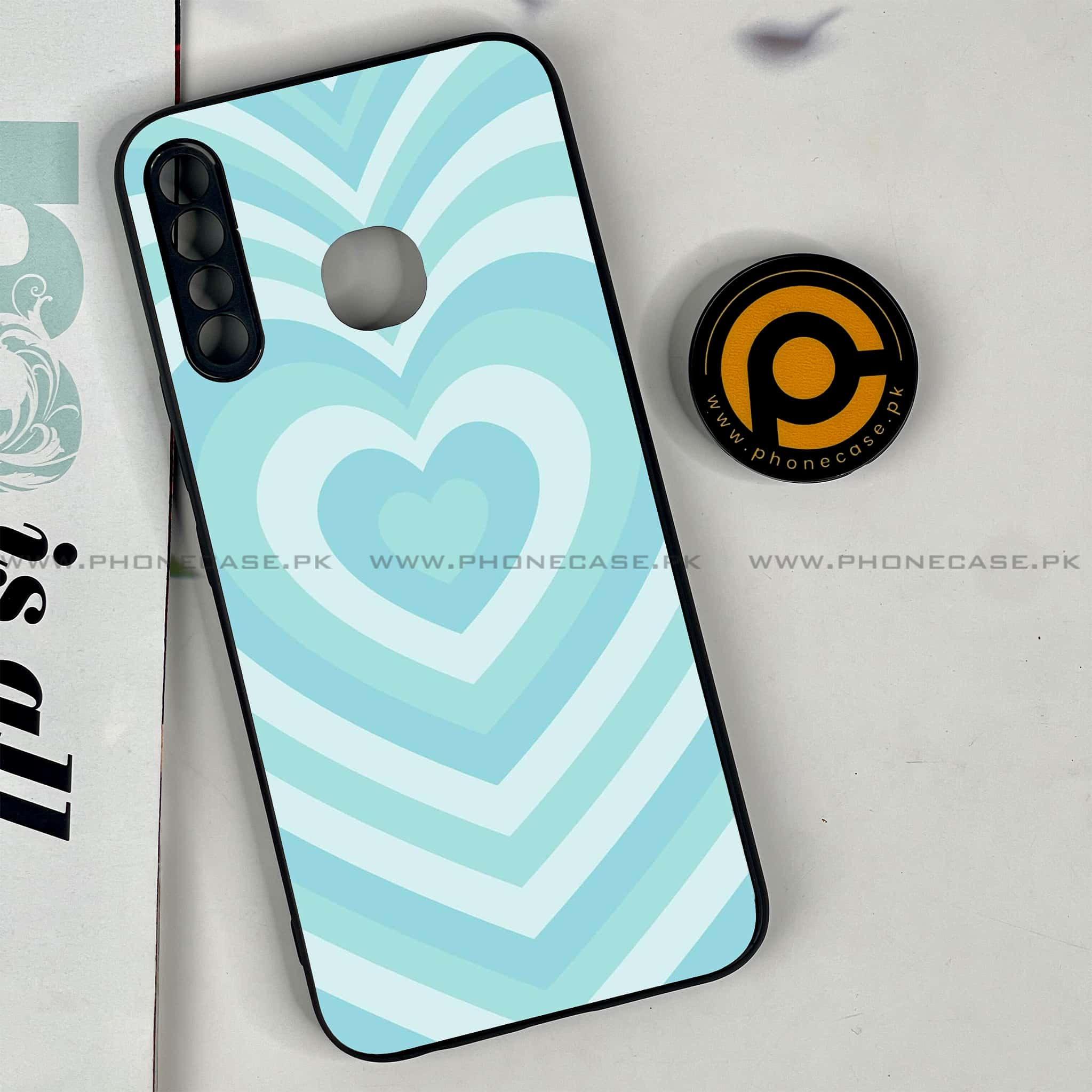 Infinix Hot 8 Lite - Heart Beat Series - Premium Printed Glass soft Bumper shock Proof Case