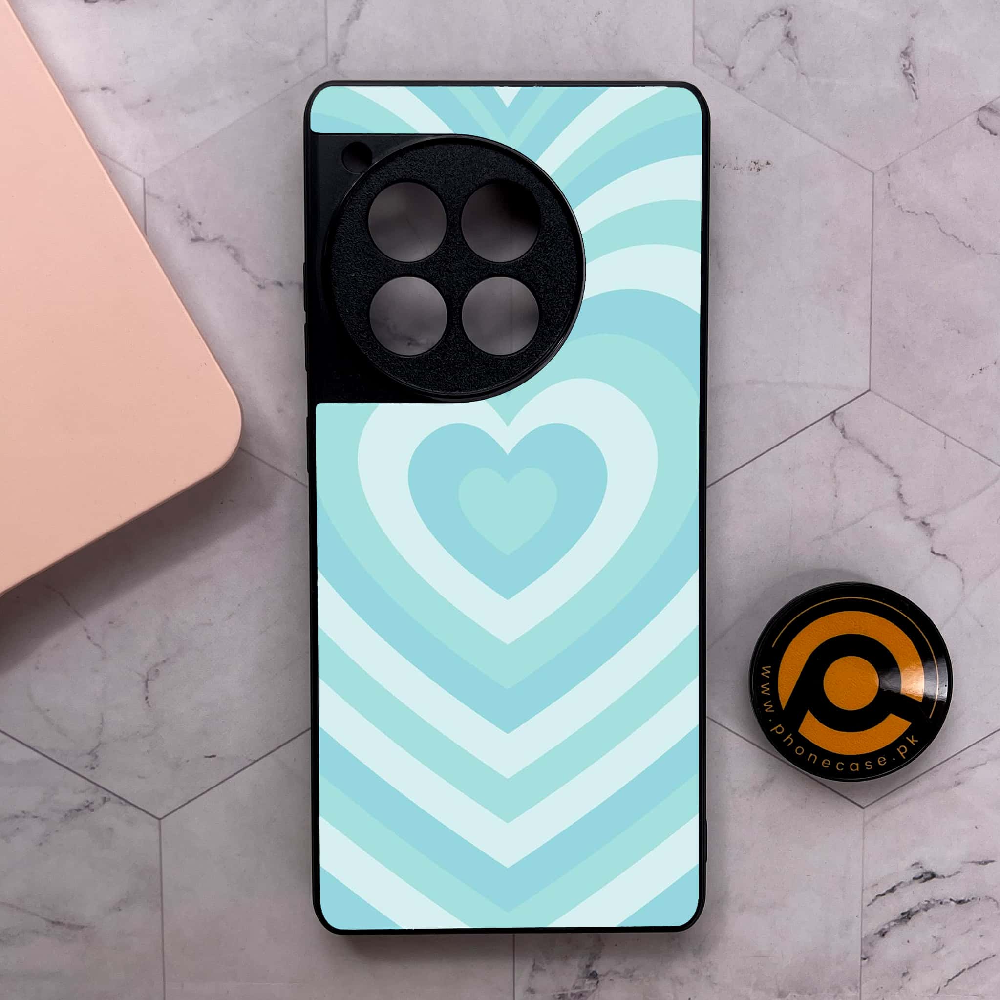 OnePlus 12R - Heart Beat Series - Premium Metal Printed soft Bumper shock Proof Case