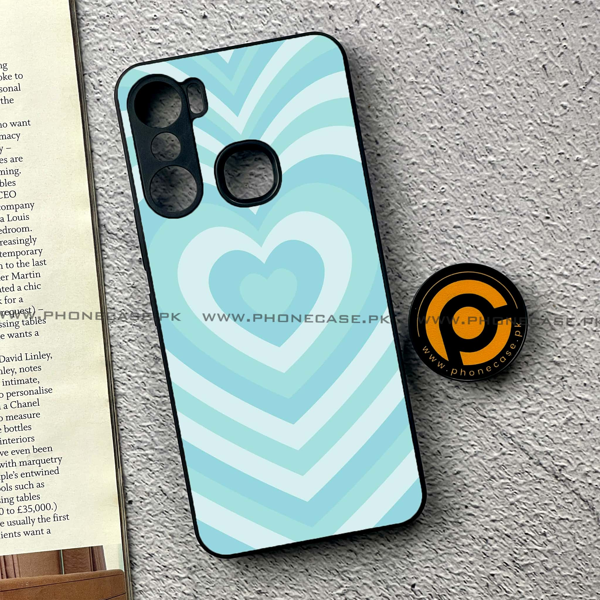 Infinix Hot 12 Pro - Heart Beat Series - Premium Printed Glass soft Bumper shock Proof Case