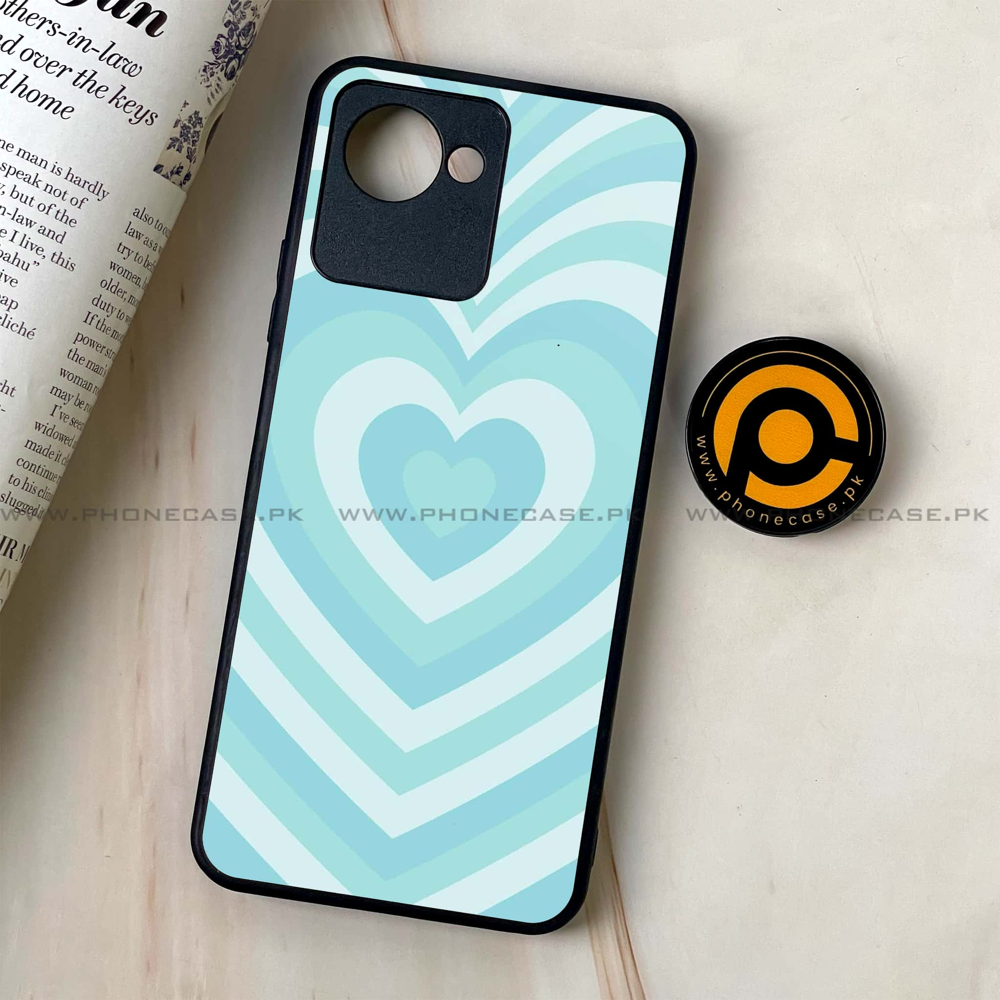 Realme C30 - Heart Beat Series - Premium Printed Glass soft Bumper shock Proof Case