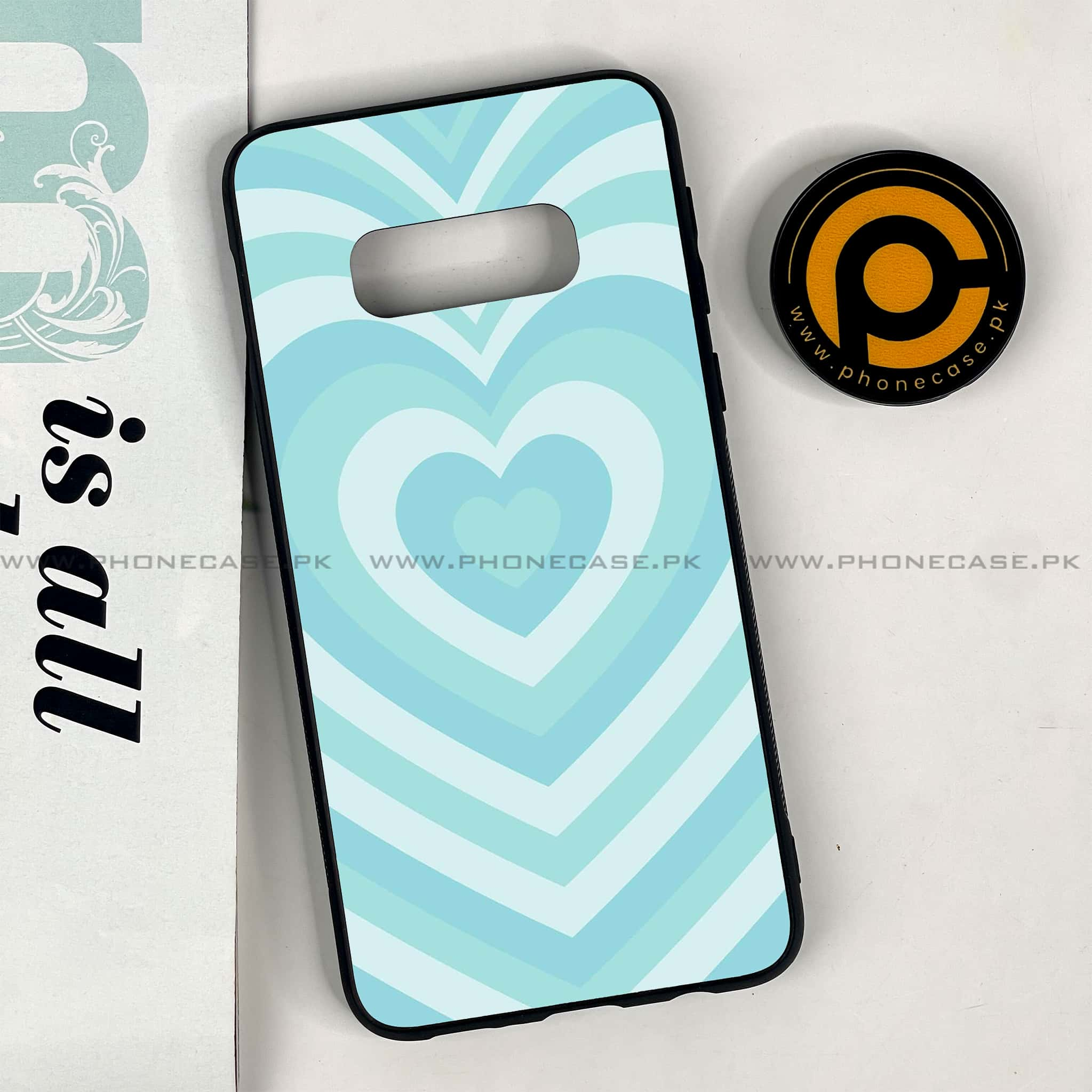 Galaxy S10e - Heart Beat Series - Premium Printed Glass soft Bumper shock Proof Case