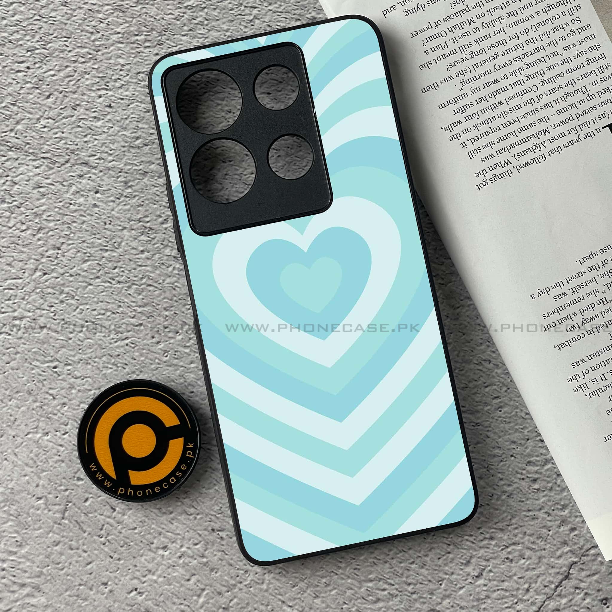 Infinix Note 30 - Heart Beat Series - Premium Printed Glass soft Bumper shock Proof Case