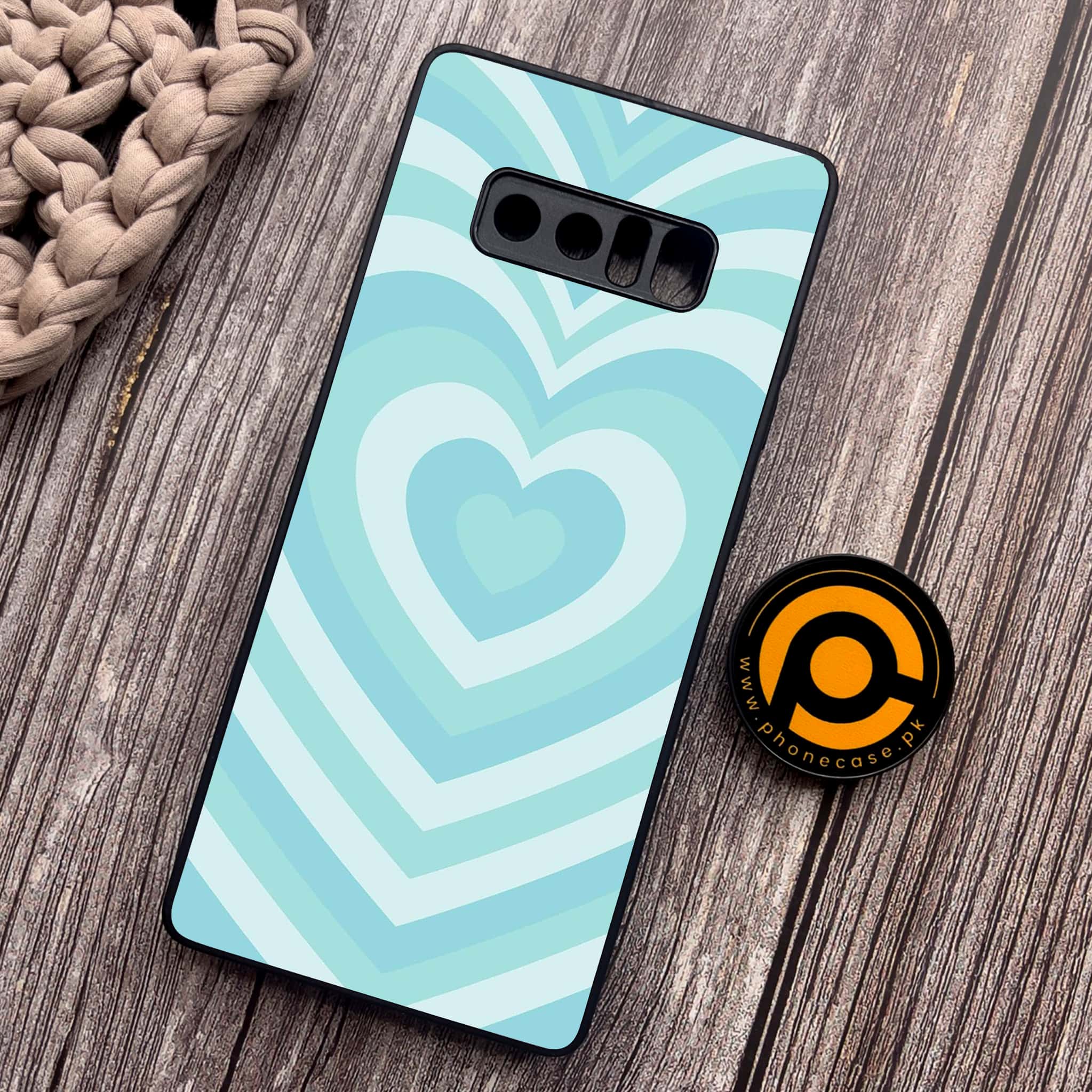 Samsung Galaxy Note 8 - Heart Beat Series - Premium Metal Printed soft Bumper shock Proof Case
