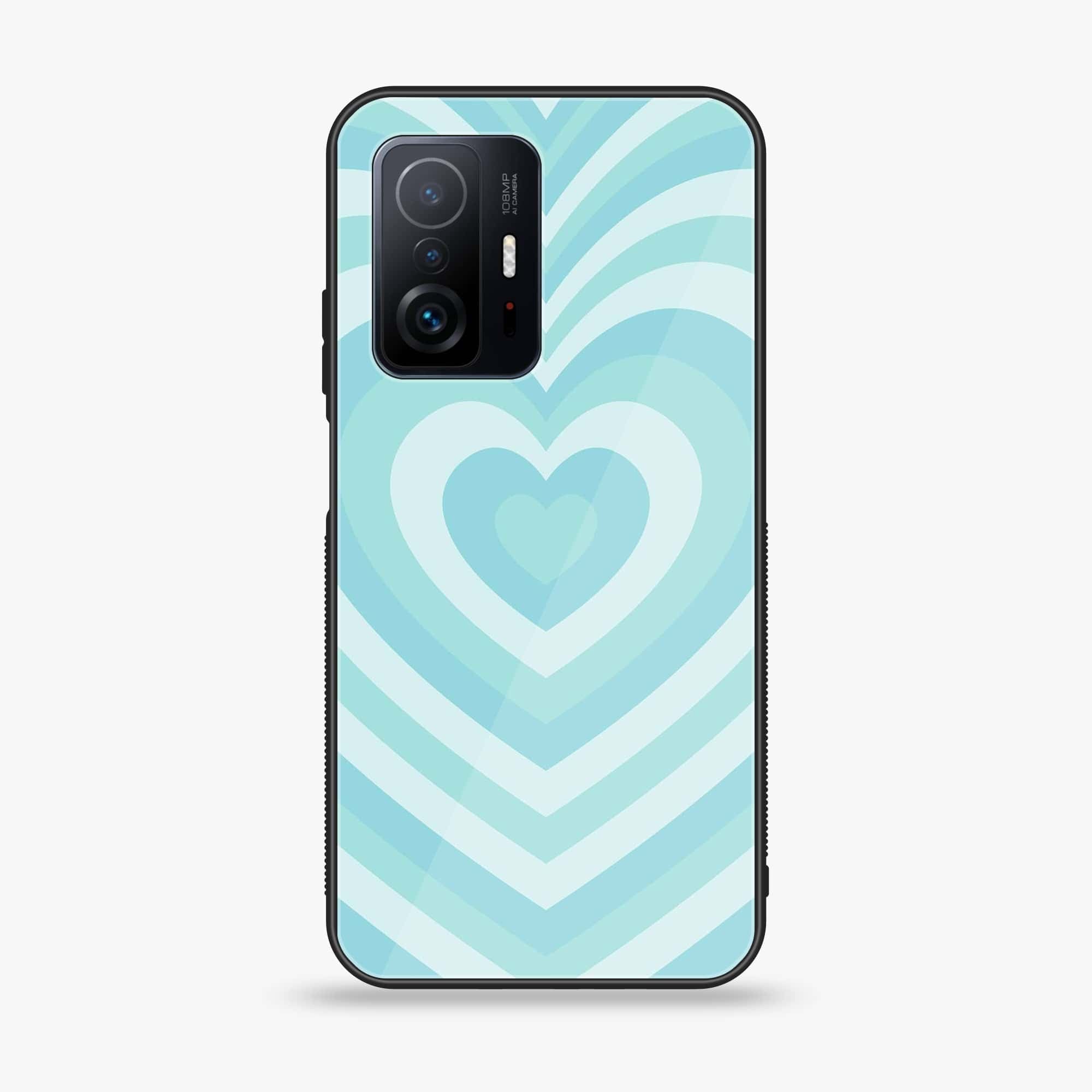 Xiaomi 11T - Heart Beat Series - Premium Printed Glass soft Bumper shock Proof Case