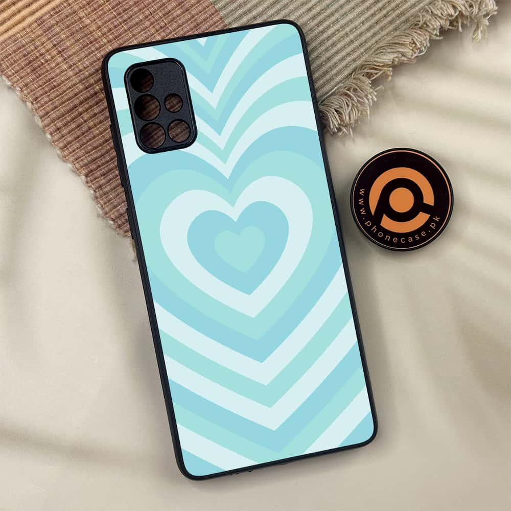 Samsung Galaxy A71 - Heart Beat Series - Premium Metal Printed soft Bumper shock Proof Case