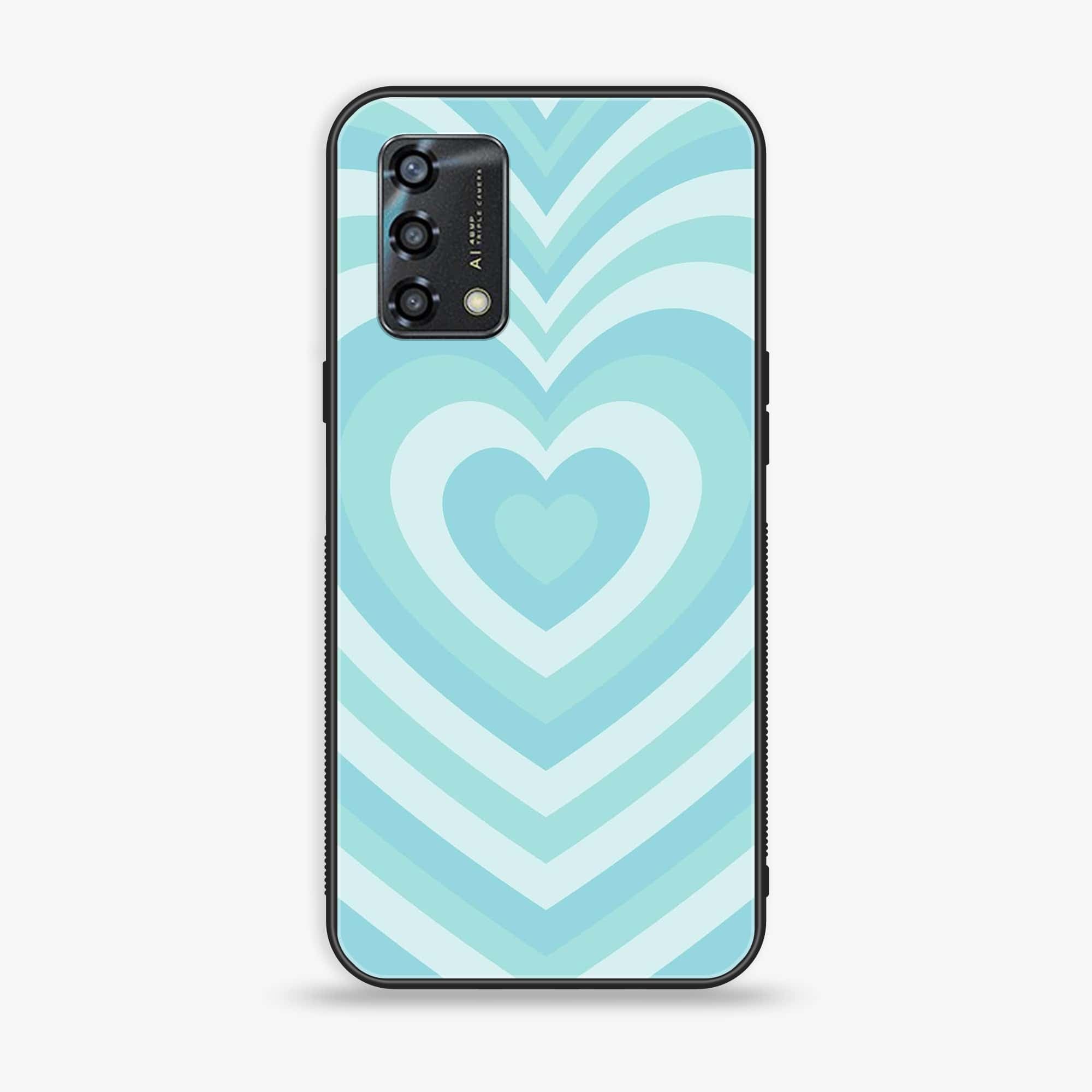 Oppo A95  - Heart Beat Series - Premium Printed Glass soft Bumper shock Proof Case