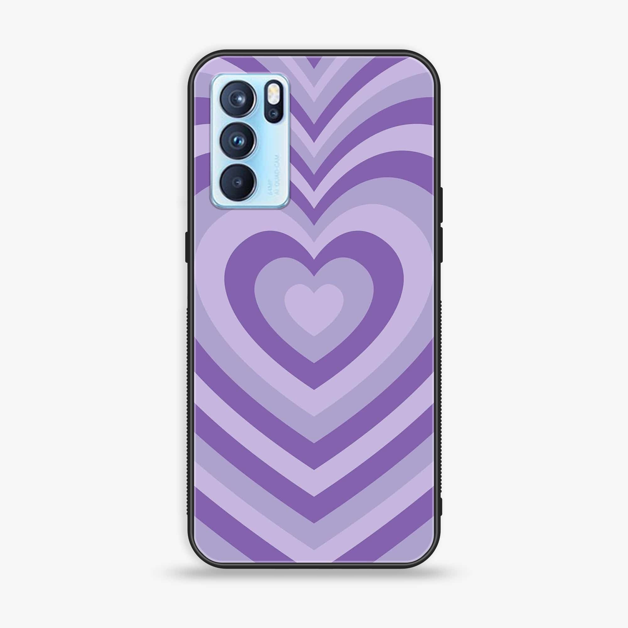 Oppo Reno 6 Pro Heart Beat Series Premium Printed Glass soft Bumper shock Proof Case