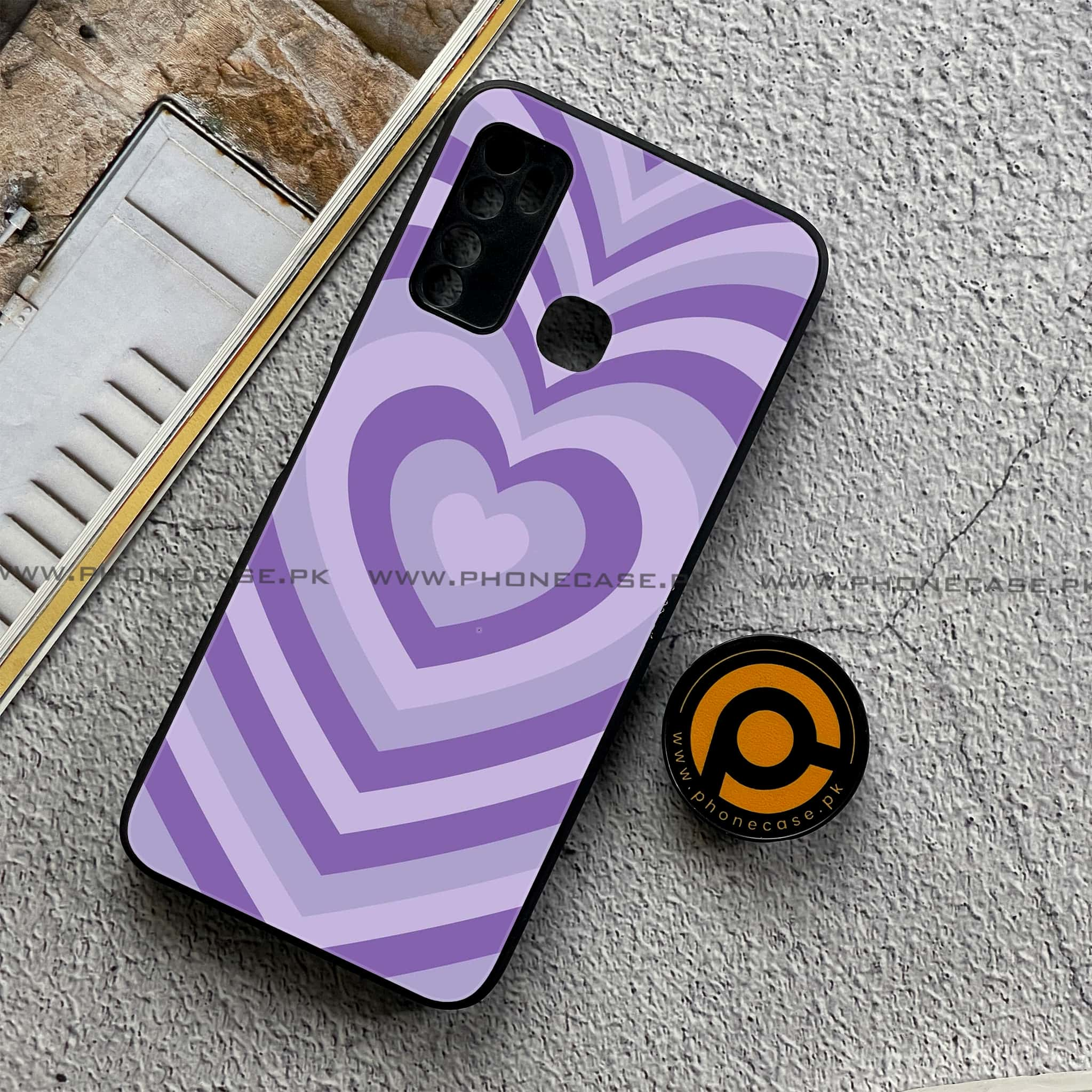 Infinix Note 7 Lite - Heart Beat Series - Premium Printed Metal soft Bumper shock Proof Case