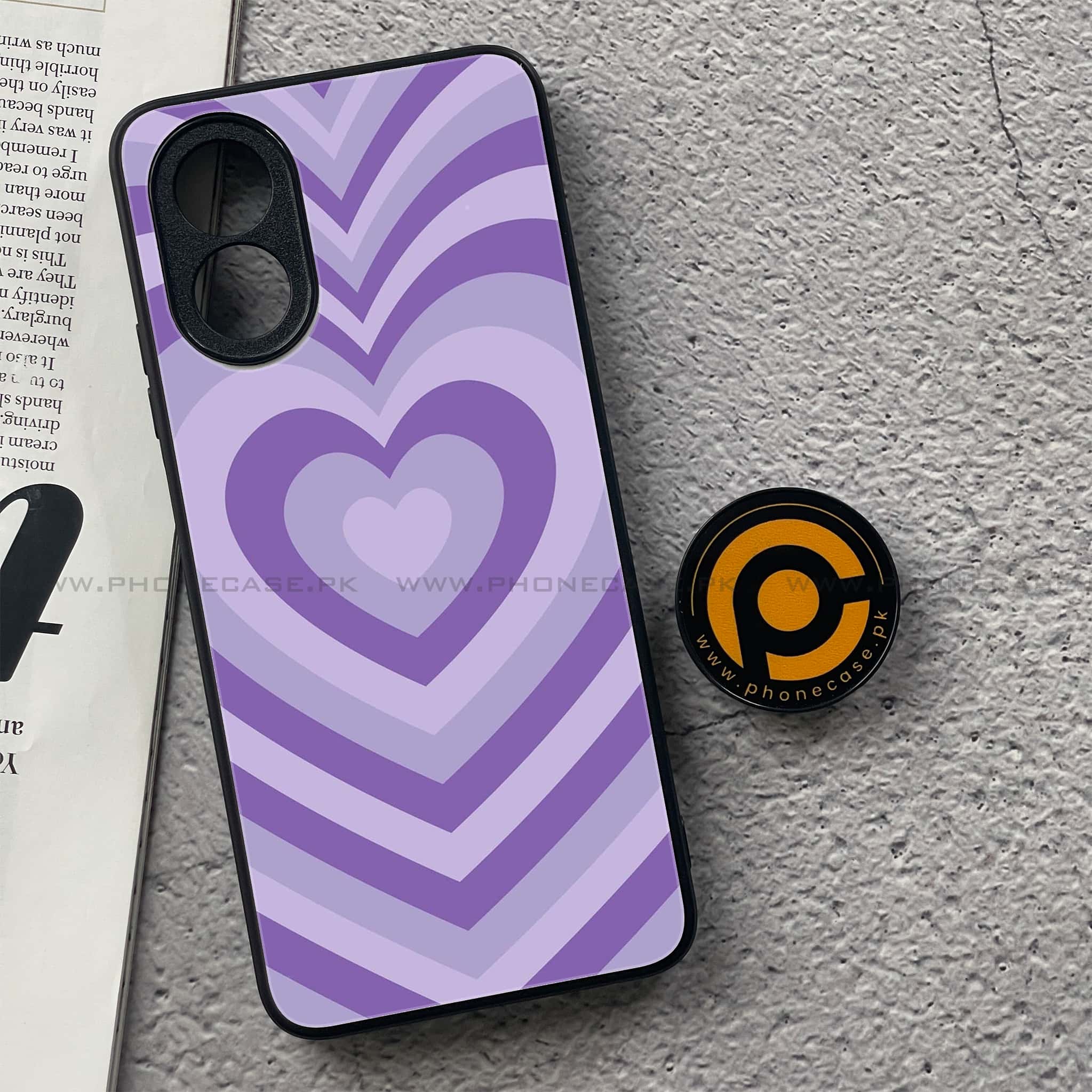 Oppo A18 4G - Heart Beat Series - Premium Printed Glass soft Bumper shock Proof Case