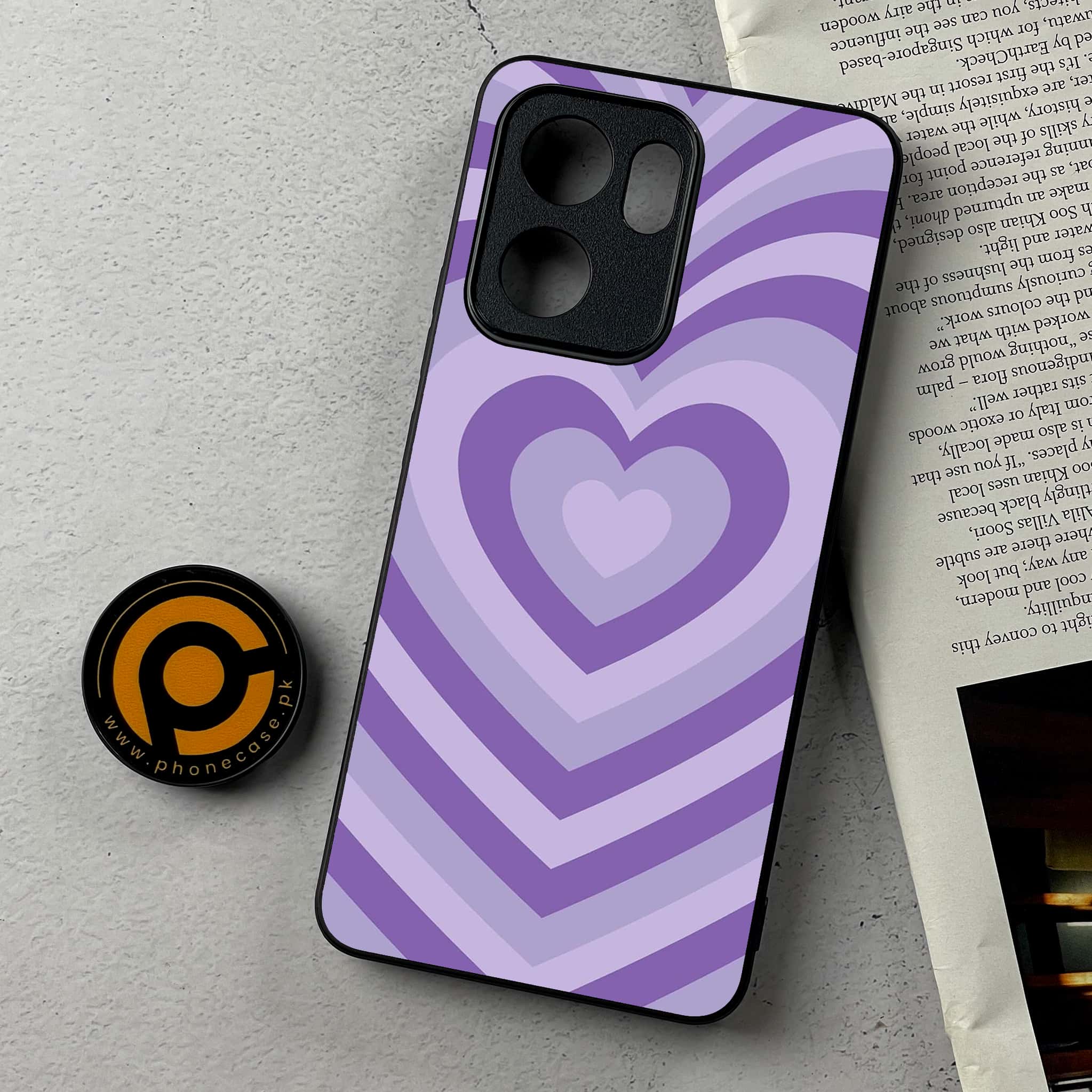 Oppo Reno 13F - Heart Beat Series - Premium Metal Printed Soft Bumper Shockproof Case