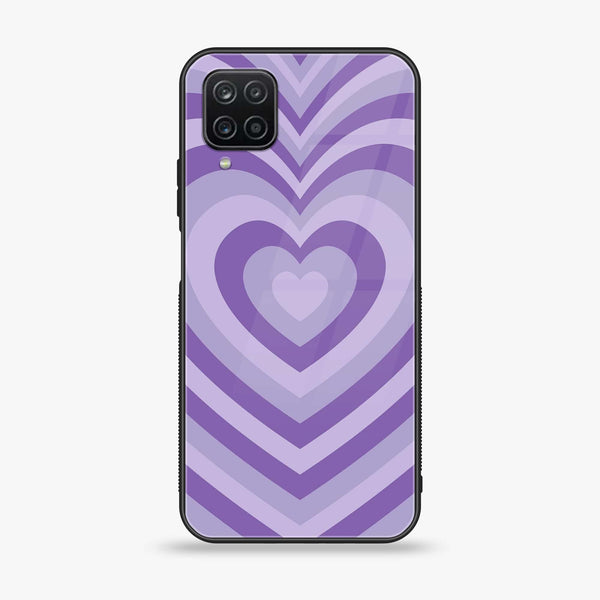 Samsung Galaxy A12 / A12 Nacho - Heart Beat Design 8 - Premium Printed Glass soft Bumper shock Proof Case CS-9455