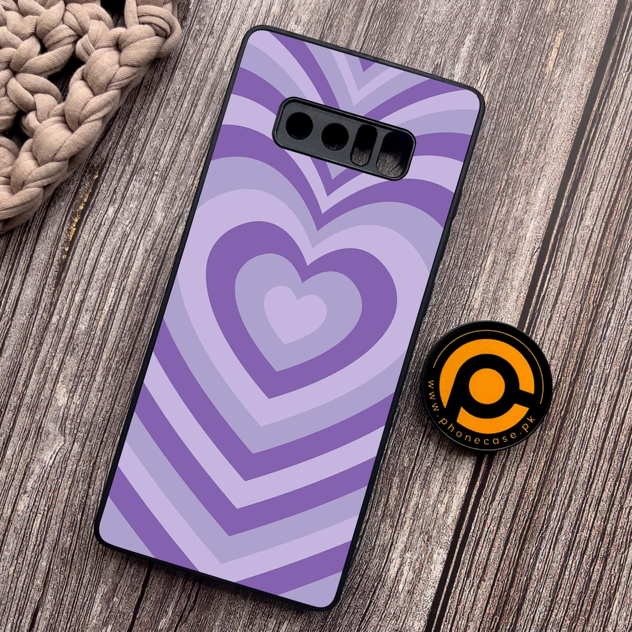 Samsung Galaxy Note 8 - Heart Beat Series - Premium Metal Printed soft Bumper shock Proof Case
