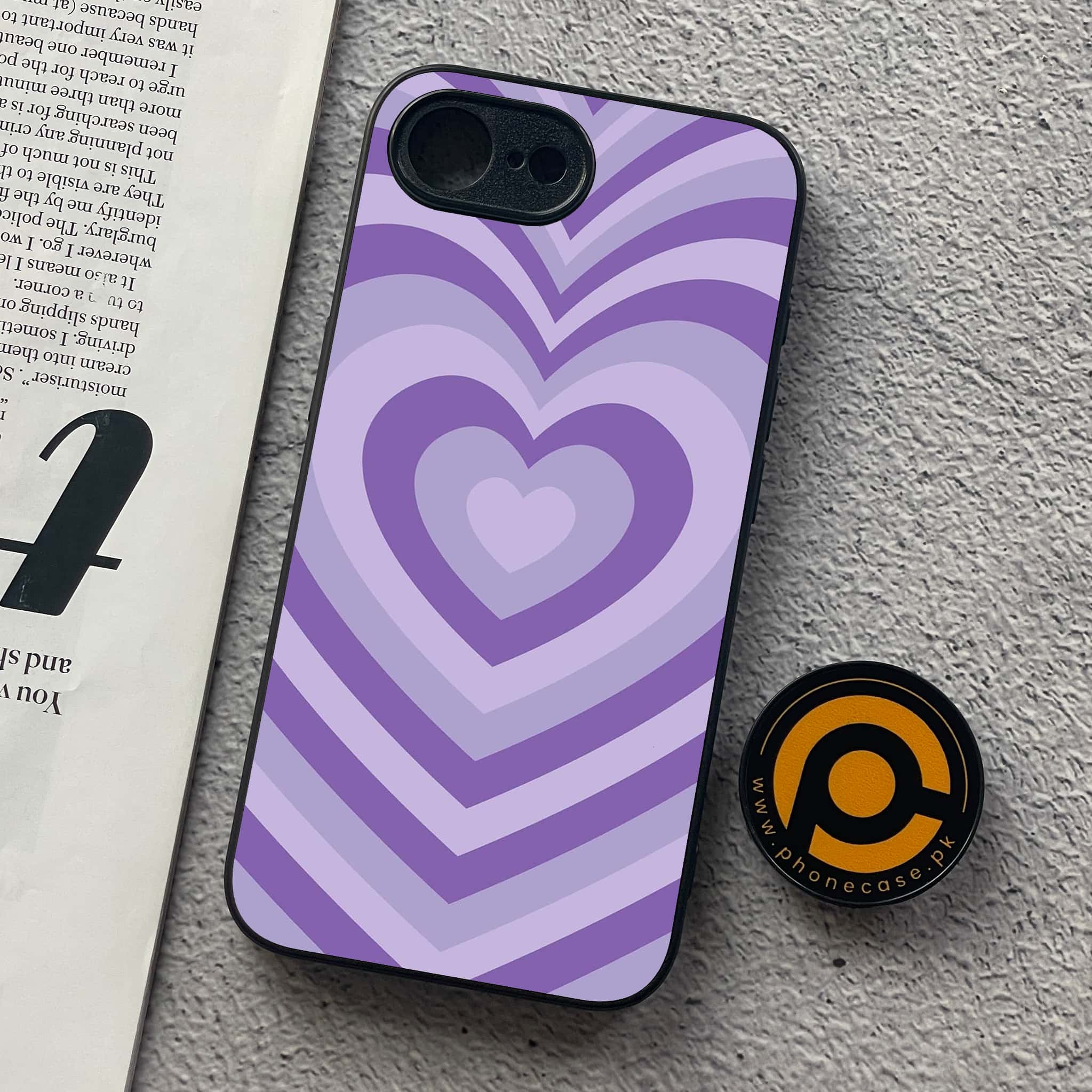 iPhone 16e - Heart Beat Series - Premium Metal  Printed soft Bumper shock Proof Case