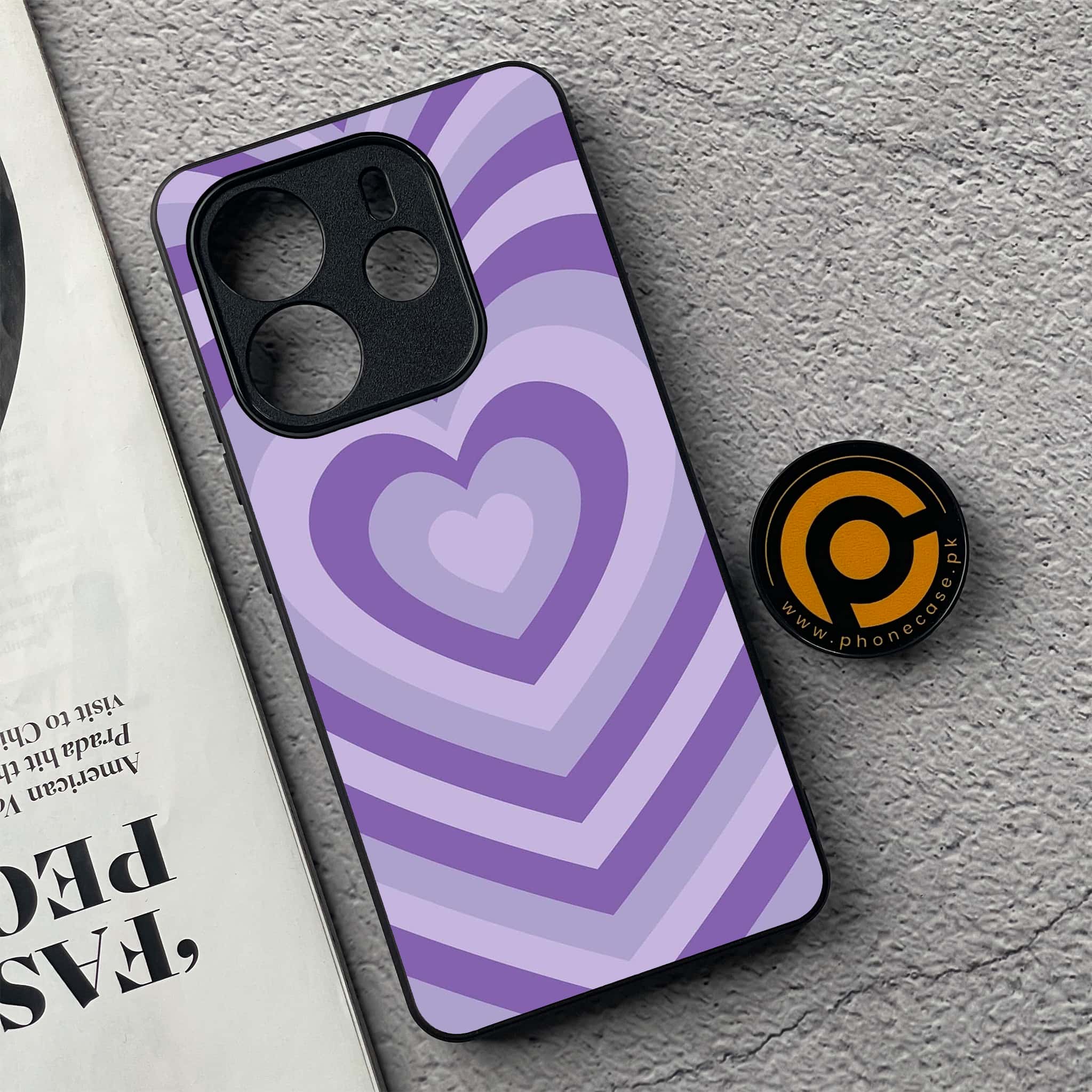 Xiaomi Redmi Note 14 - Heart Beat Series - Premium Printed Glass soft Bumper shock Proof Case