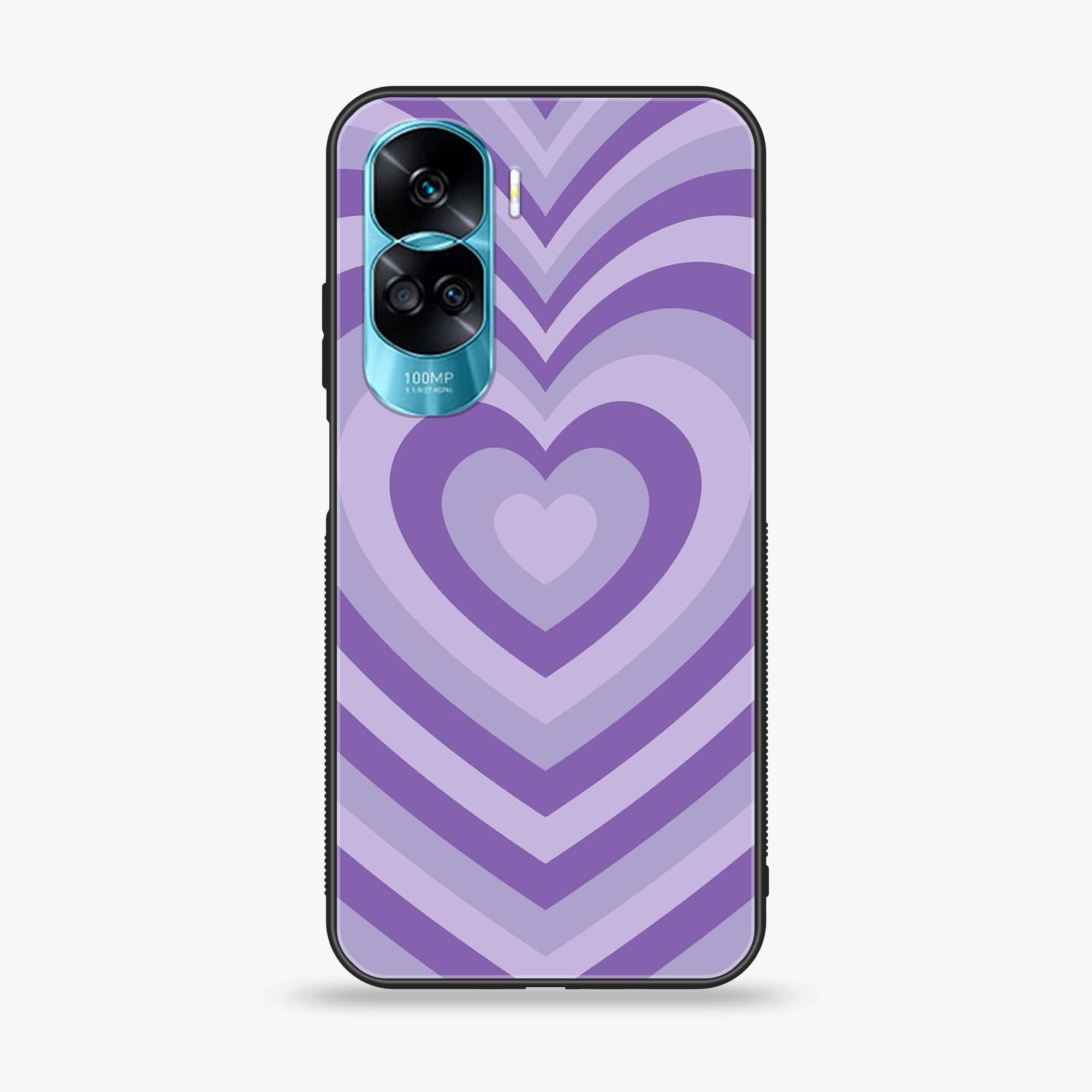 Honor 90 Lite - Heart Beat Series - Premium Printed Glass soft Bumper shock Proof Case