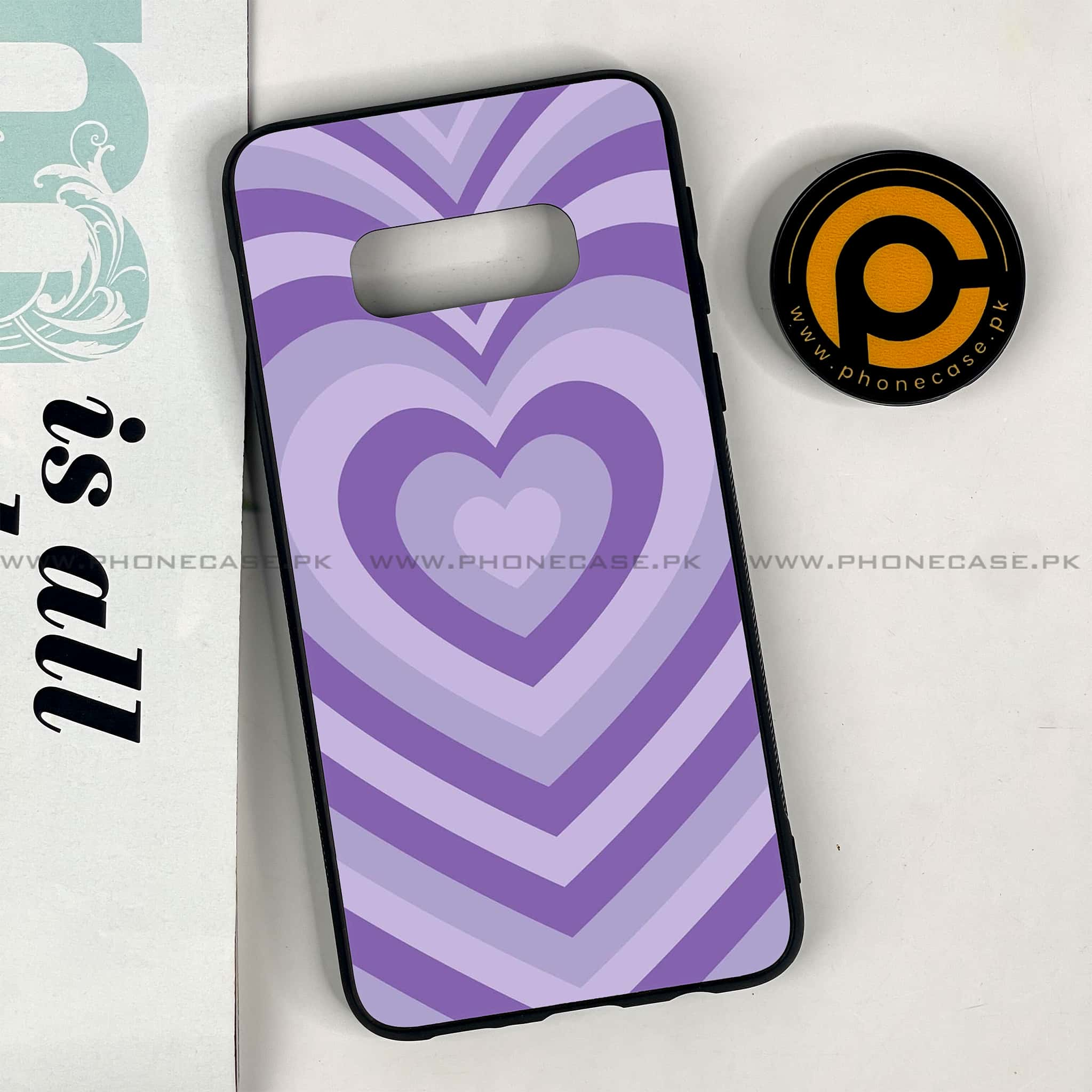 Galaxy S10e - Heart Beat Series - Premium Printed Glass soft Bumper shock Proof Case