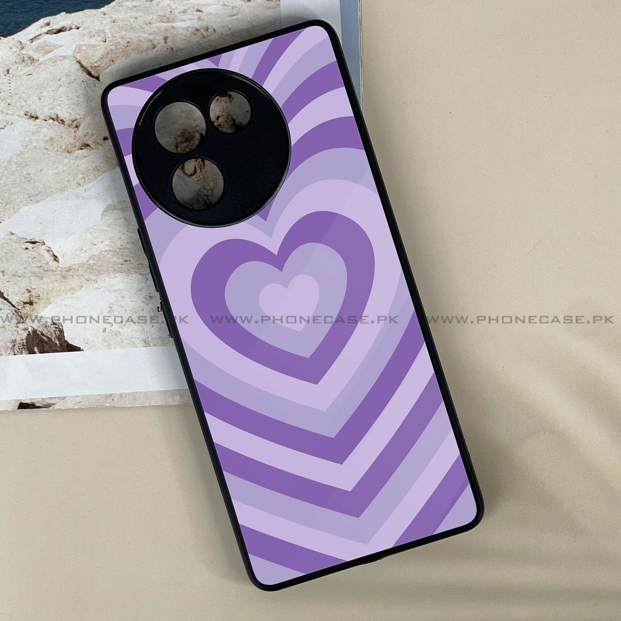 Vivo V30E - Heart Beat Series - Premium Printed Metal soft Bumper shock Proof Case