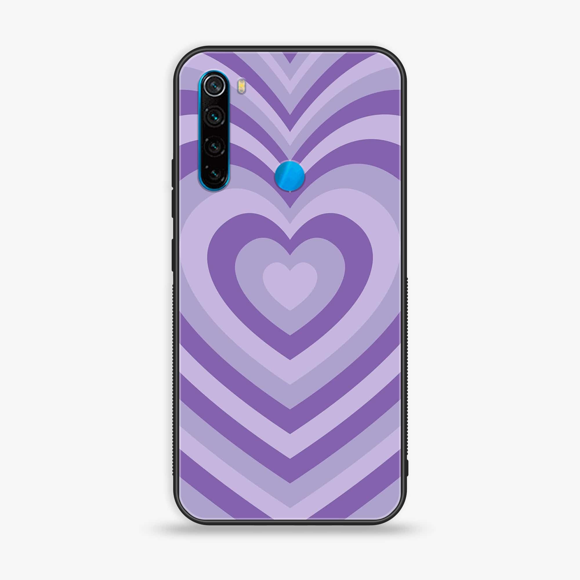 Redmi Note 8 - Heart Beat Series - Premium Printed Glass soft Bumper shock Proof Case