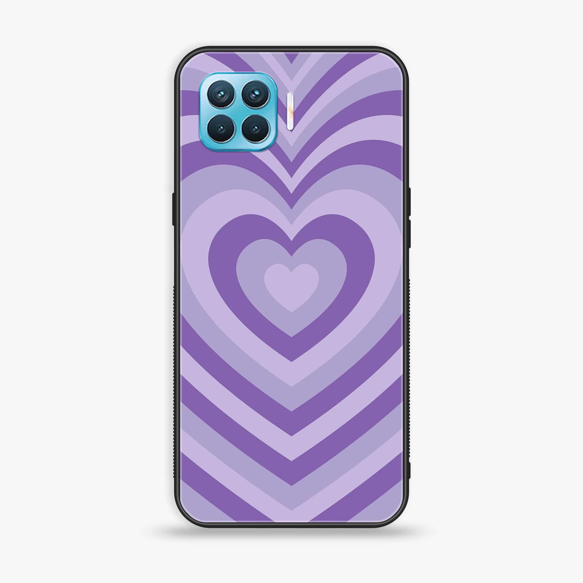 Oppo F17- Heart Beat Series - Premium Printed Glass soft Bumper shock Proof Case