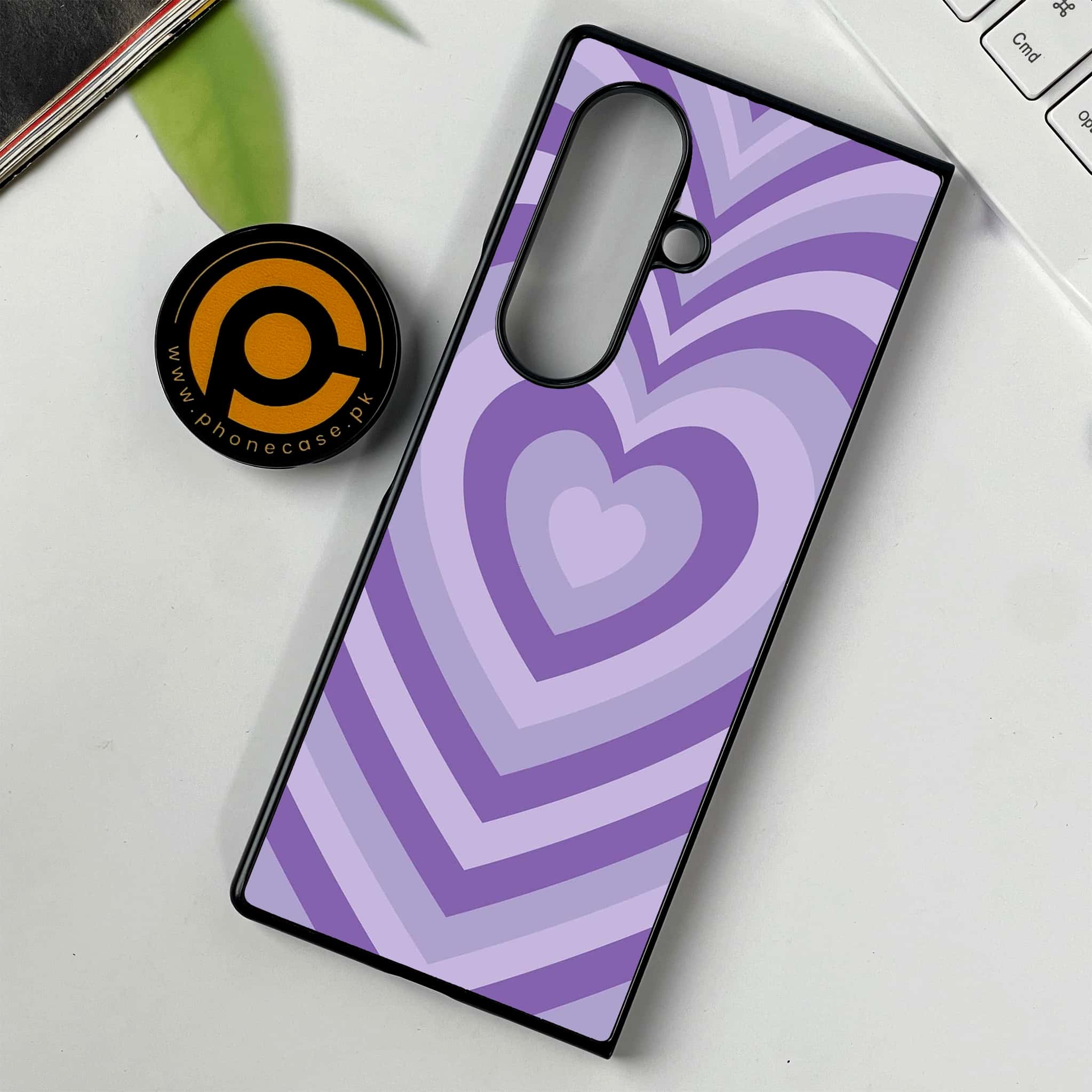 Samsung Galaxy Z Fold 7 - Heart Beat Series - Premium Metal Printed soft Bumper shock Proof Case