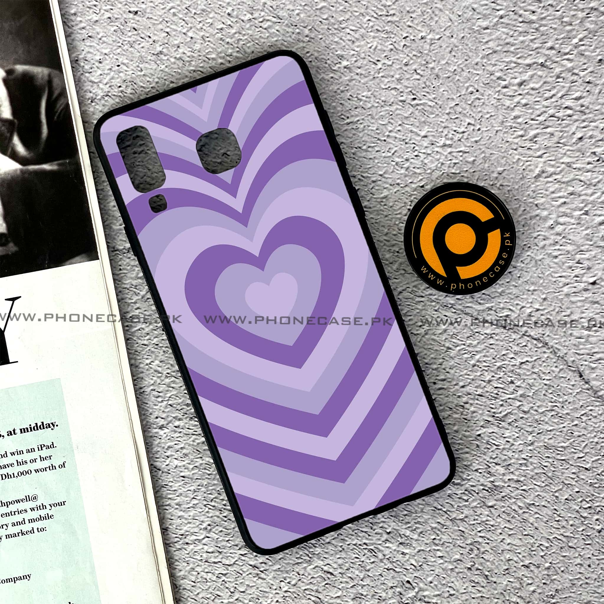 Samsung Galaxy A8 Star(A9 Star) - Heart Beat Series - Premium Printed Glass soft Bumper shock Proof Case