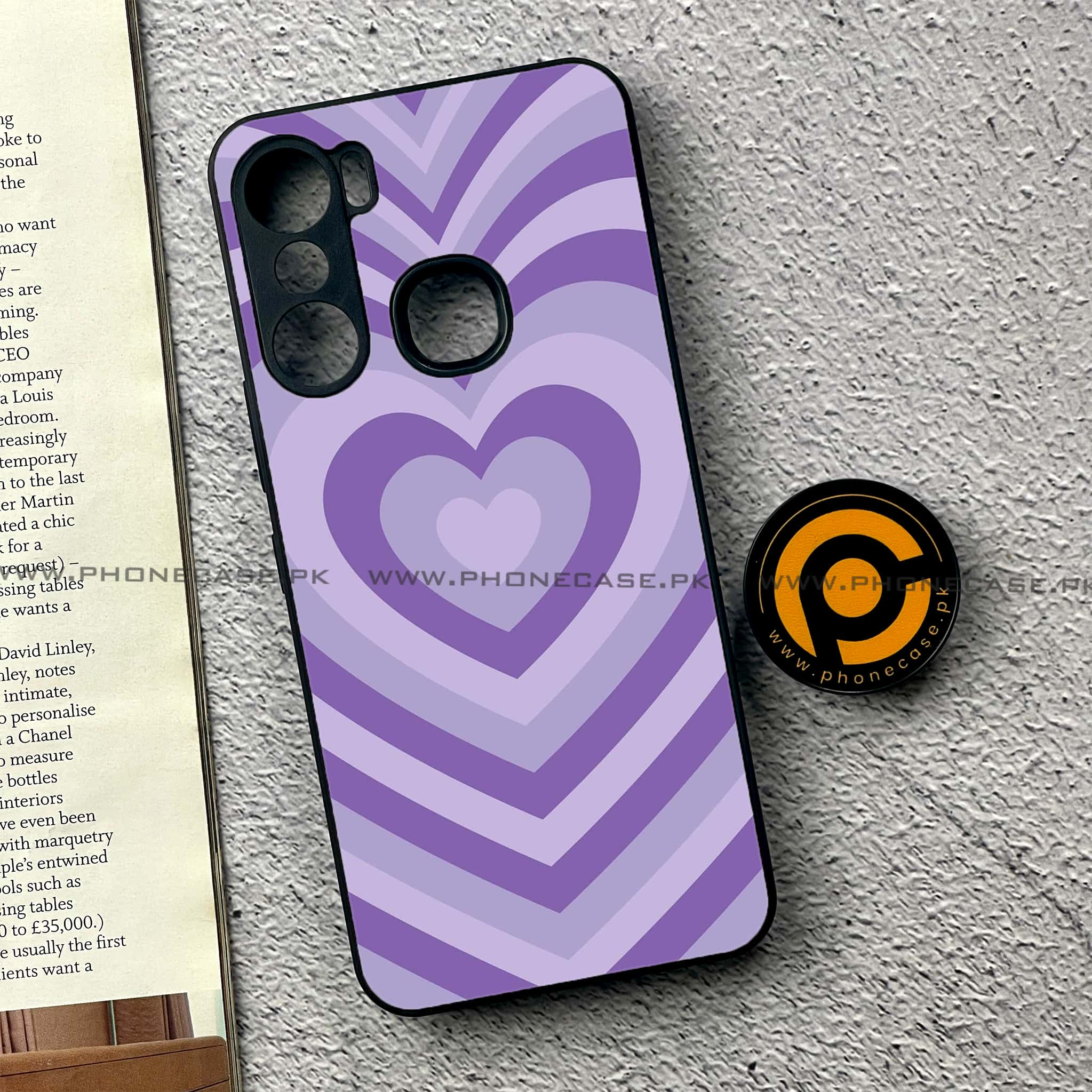 Infinix Hot 12 Pro - Heart Beat Series - Premium Printed Glass soft Bumper shock Proof Case