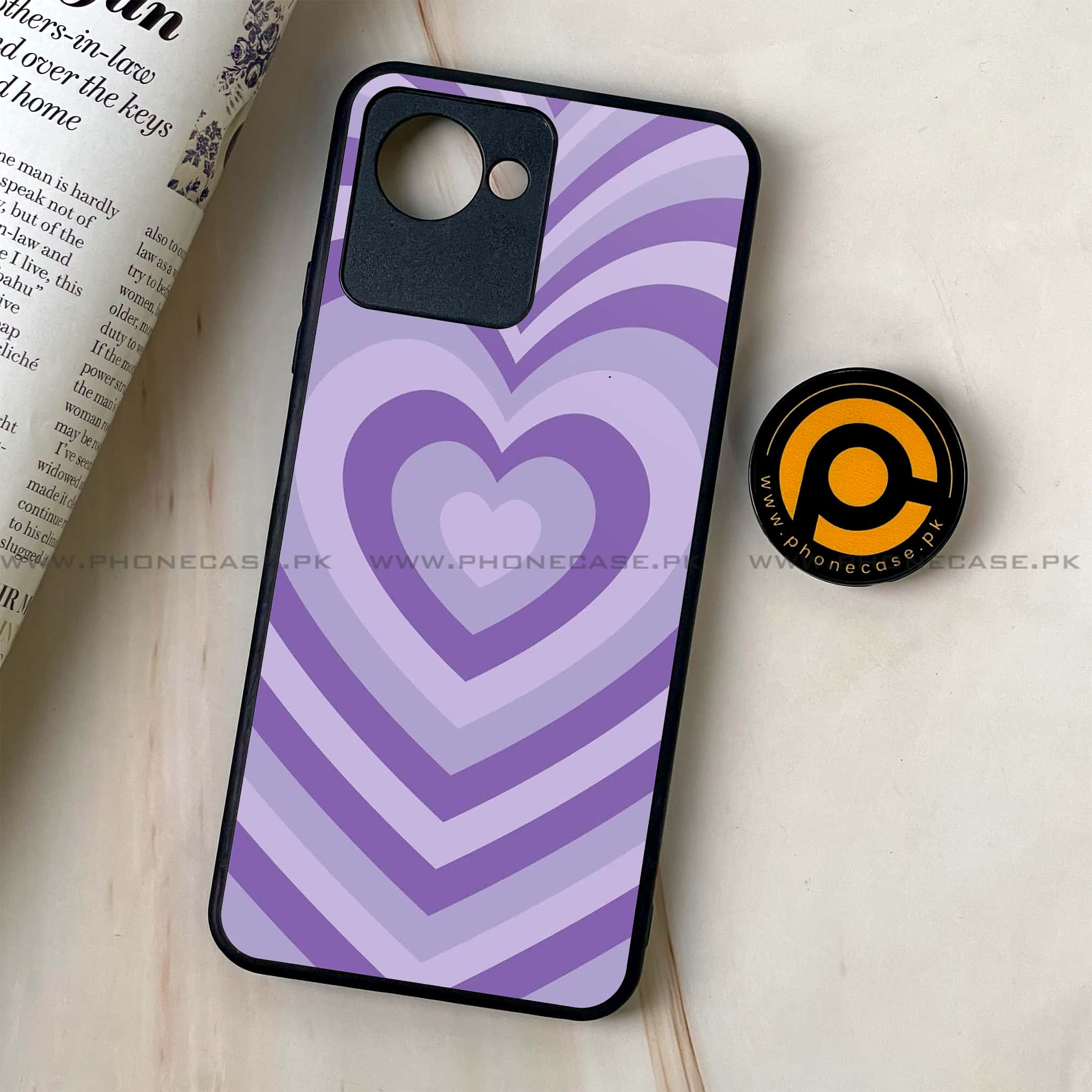 Realme C30 - Heart Beat Series - Premium Printed Glass soft Bumper shock Proof Case