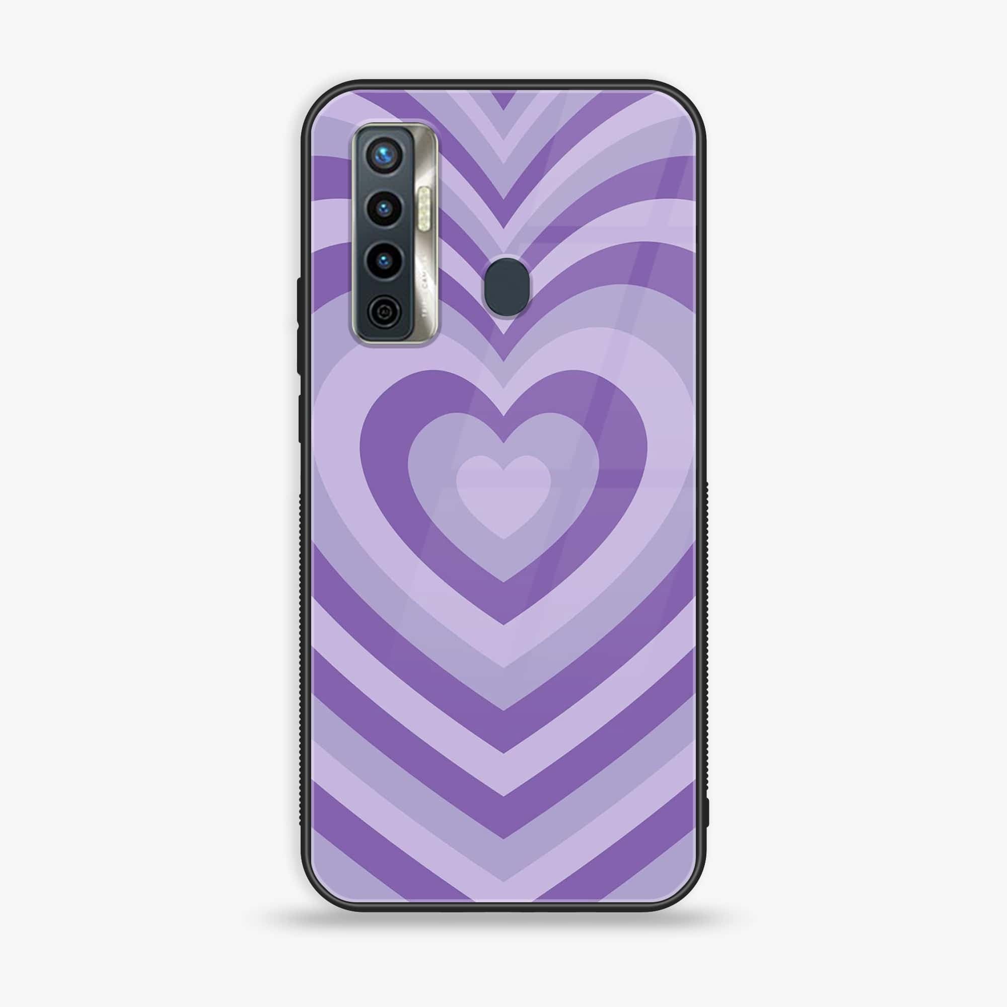 Tecno Camon 17 - Heart Beat Series - Premium Printed Glass soft Bumper shock Proof Case