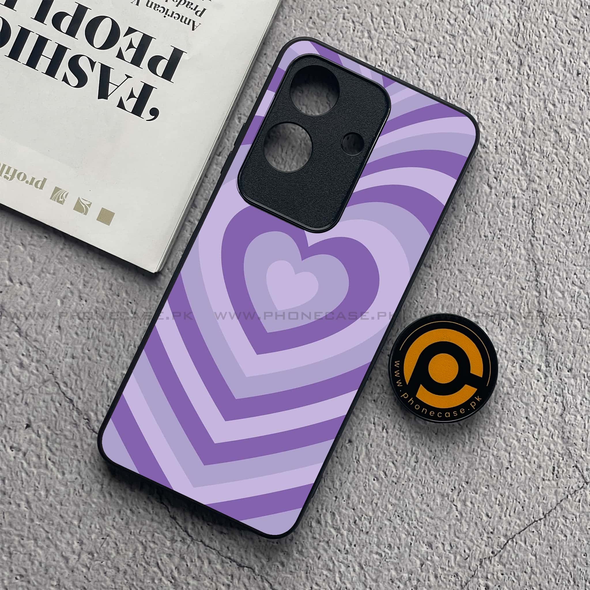 Realme Note 60x - Heart Beat Series - Premium Metal  Printed soft Bumper shock Proof Case