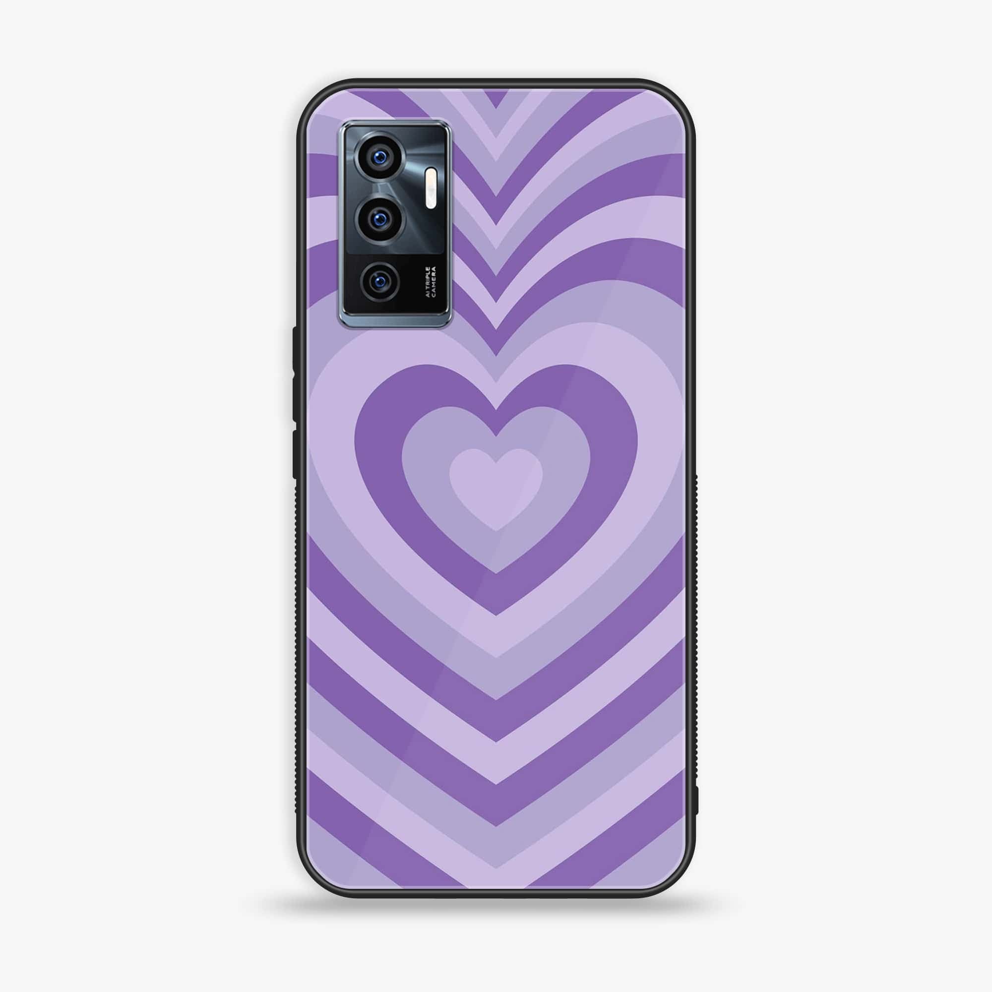 Vivo V23e - Heart Beat Series - Premium Printed Glass soft Bumper shock Proof Case