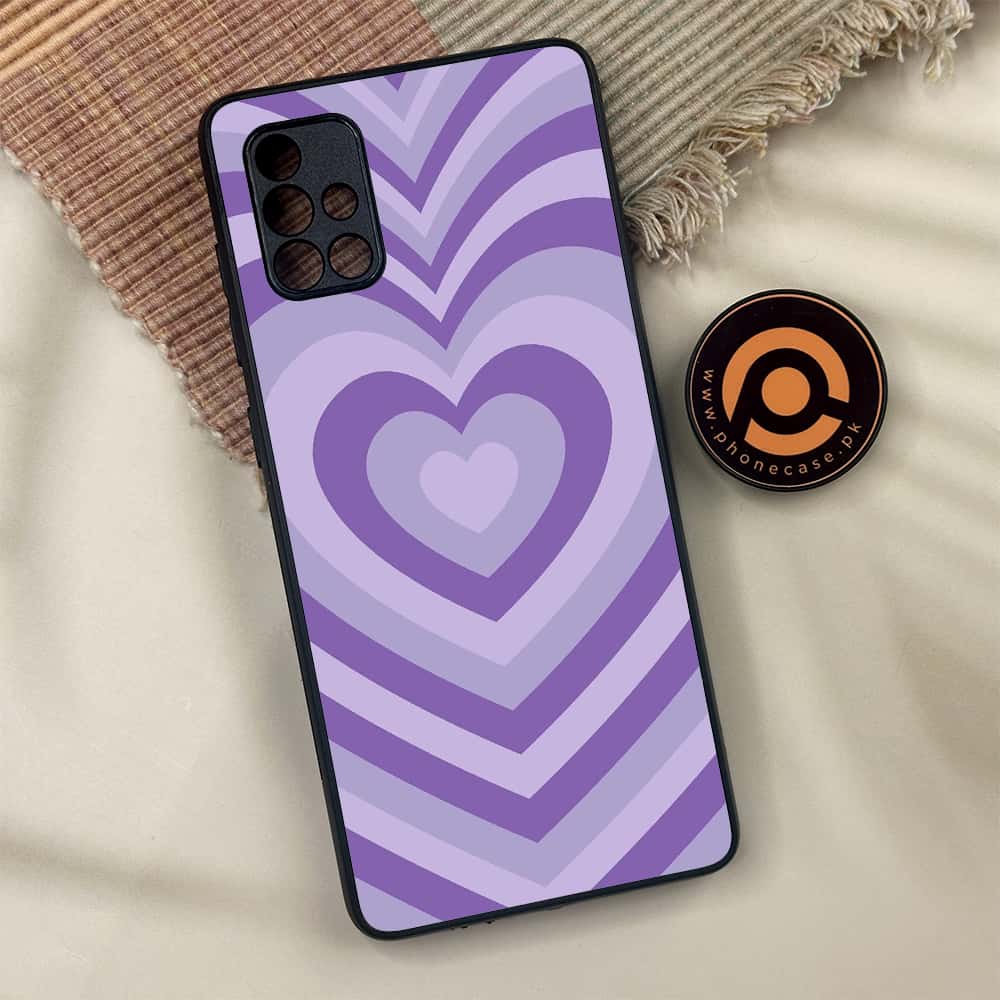 Samsung Galaxy A71 - Heart Beat Series - Premium Metal Printed soft Bumper shock Proof Case