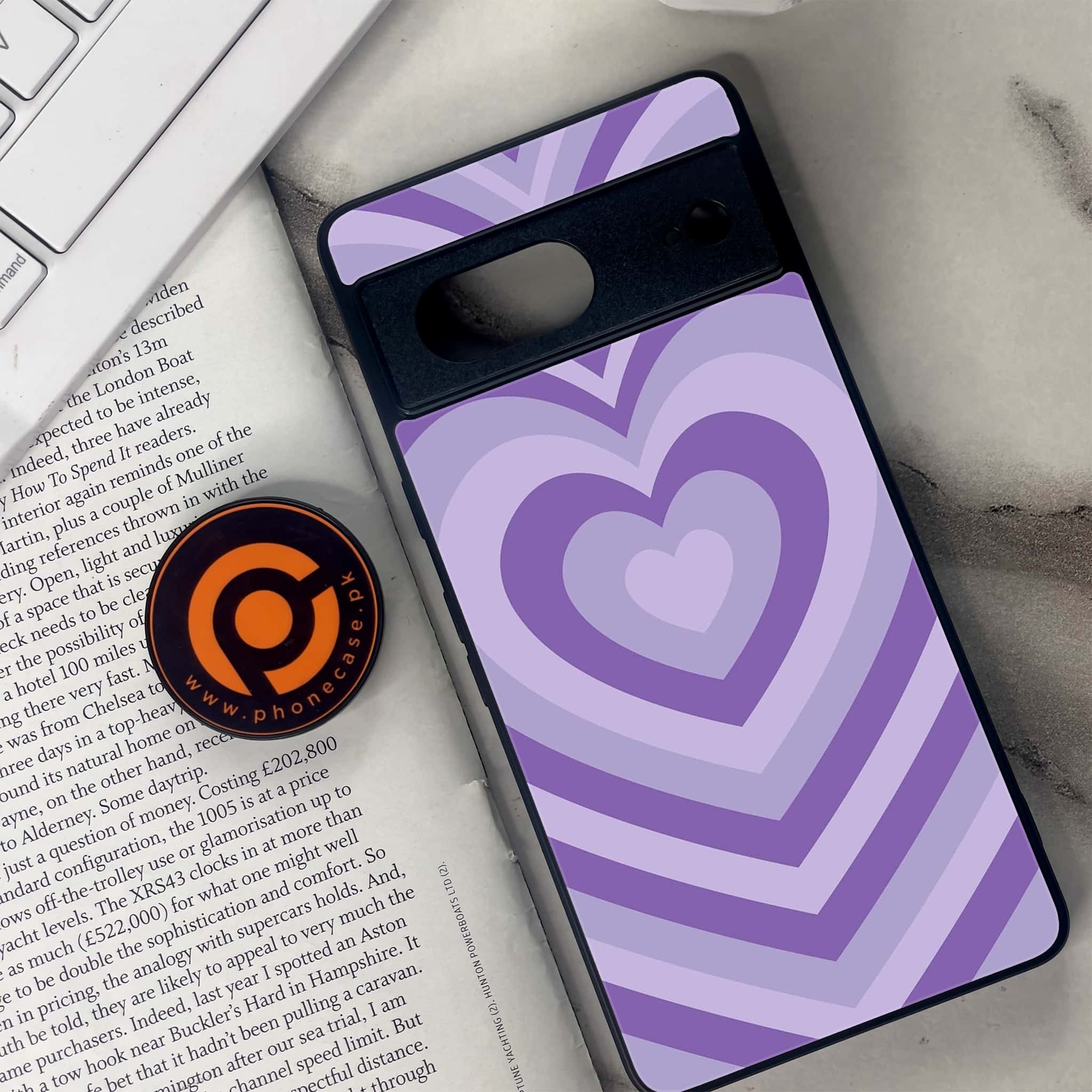 Google Pixel 7 - Heart Beat Series - Premium Metal Printed soft Bumper Shock Proof Case