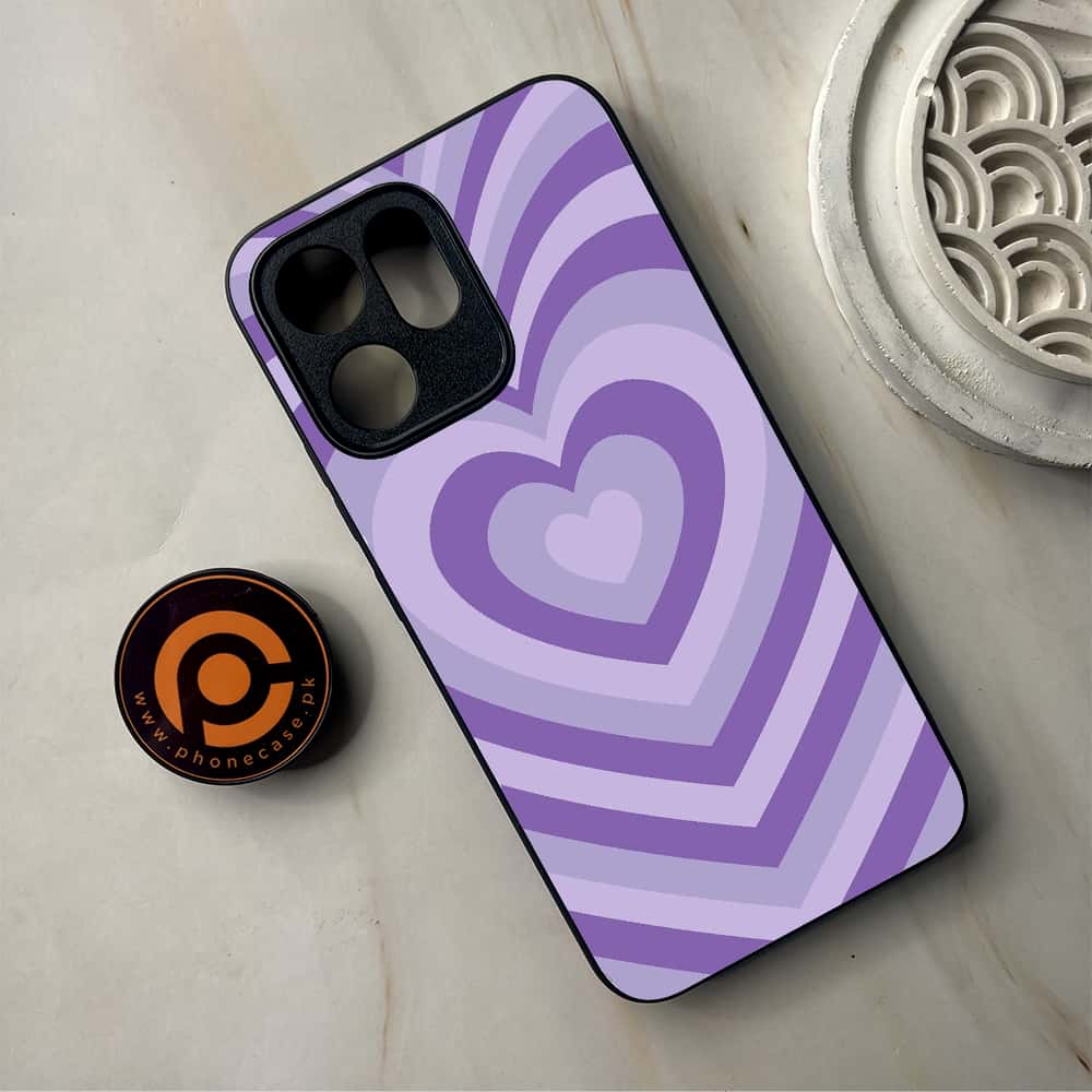 Oppo Reno 14F - Heart Beat Series - Premium Metal Printed Soft Bumper Shockproof Case