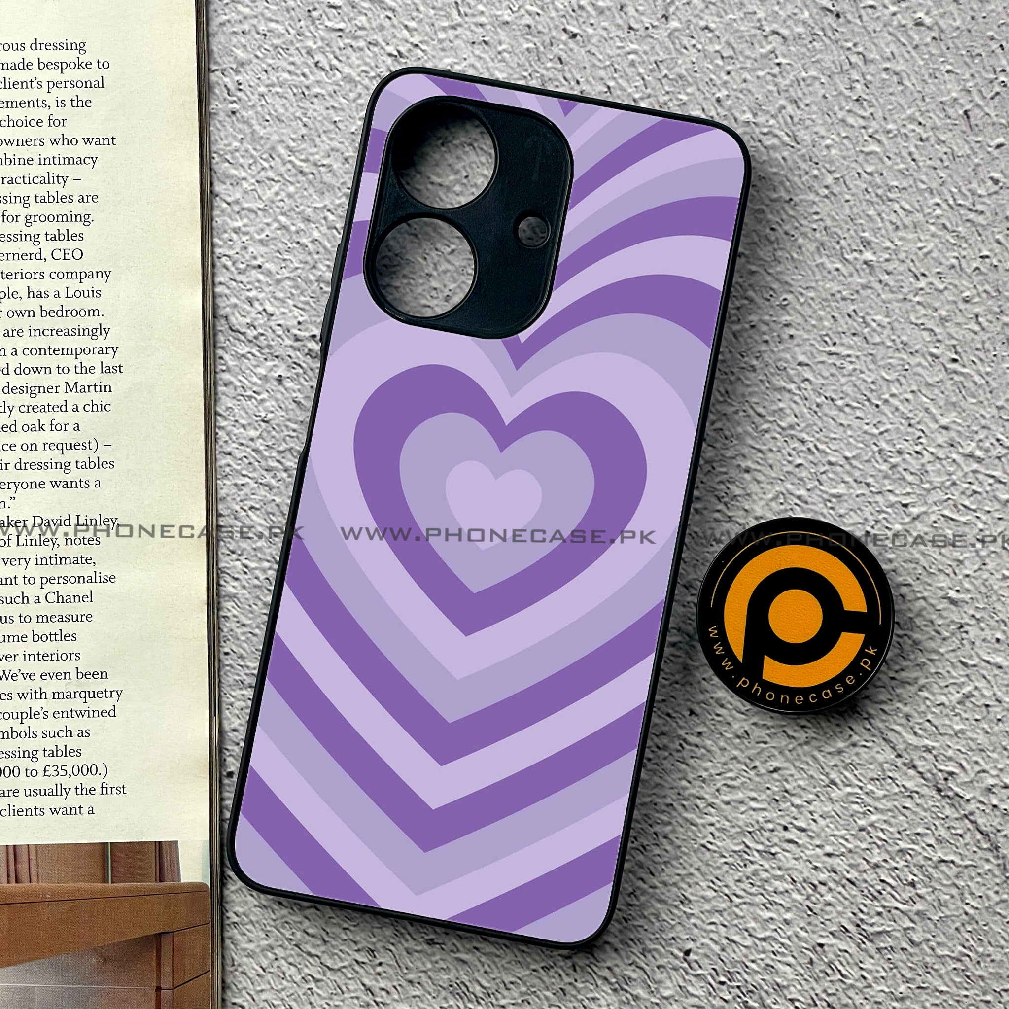 Realme Note 60 - Heart Beat Series - Premium Printed Glass soft Bumper shock Proof Case