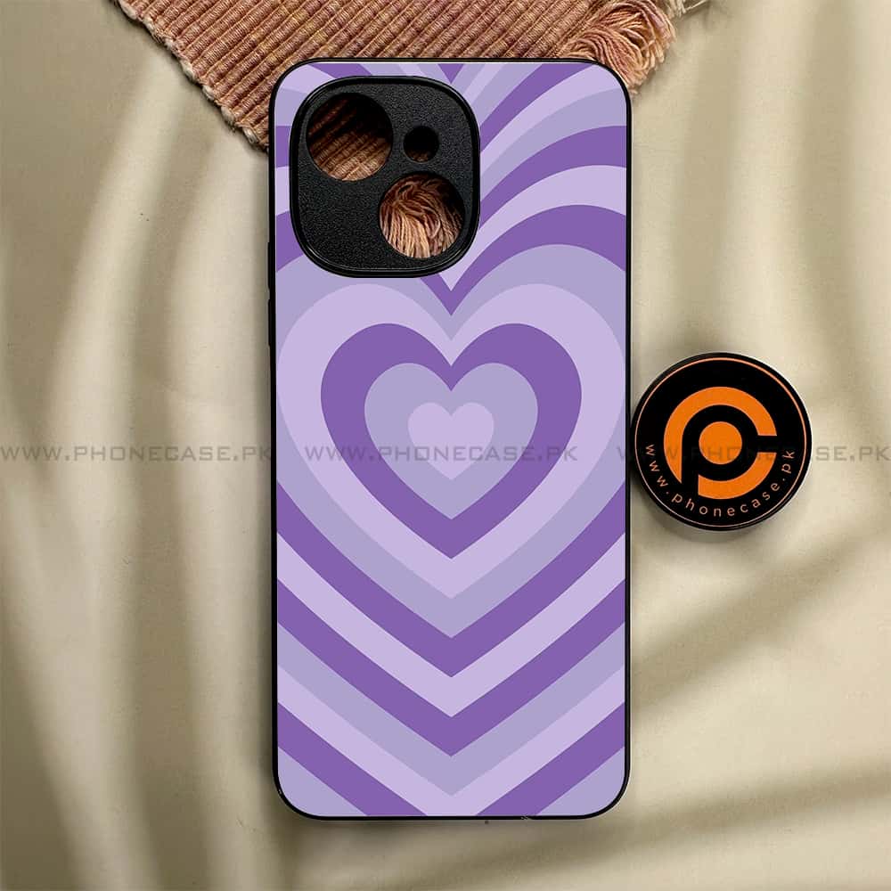 Tecno Spark 40C - Heart Beat Series - Premium Metal Printed soft Bumper shock Proof Case